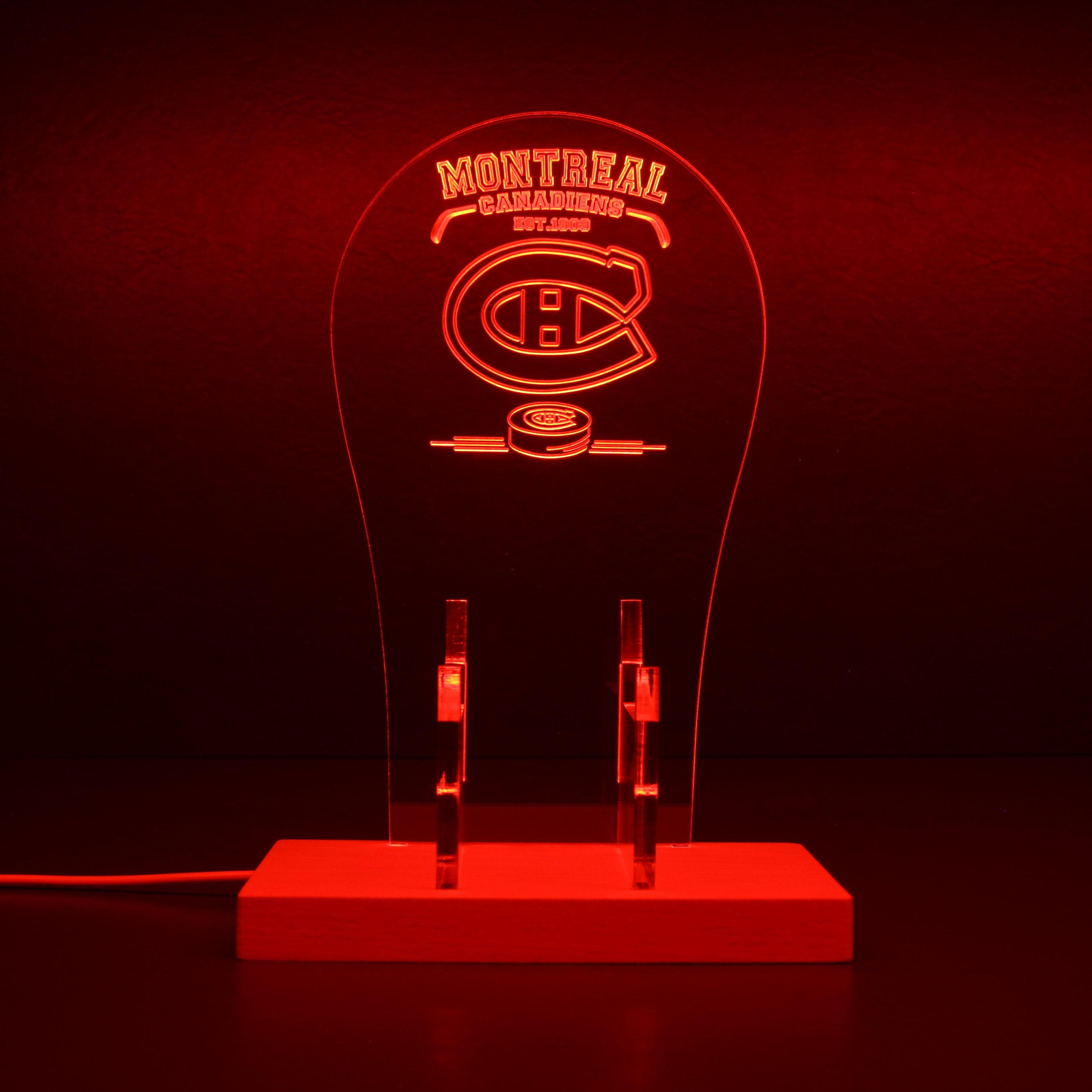 Custom Your Sport Team Montreal Canadiens Est. 1909 RGB LED Gaming Headset Controller Stand