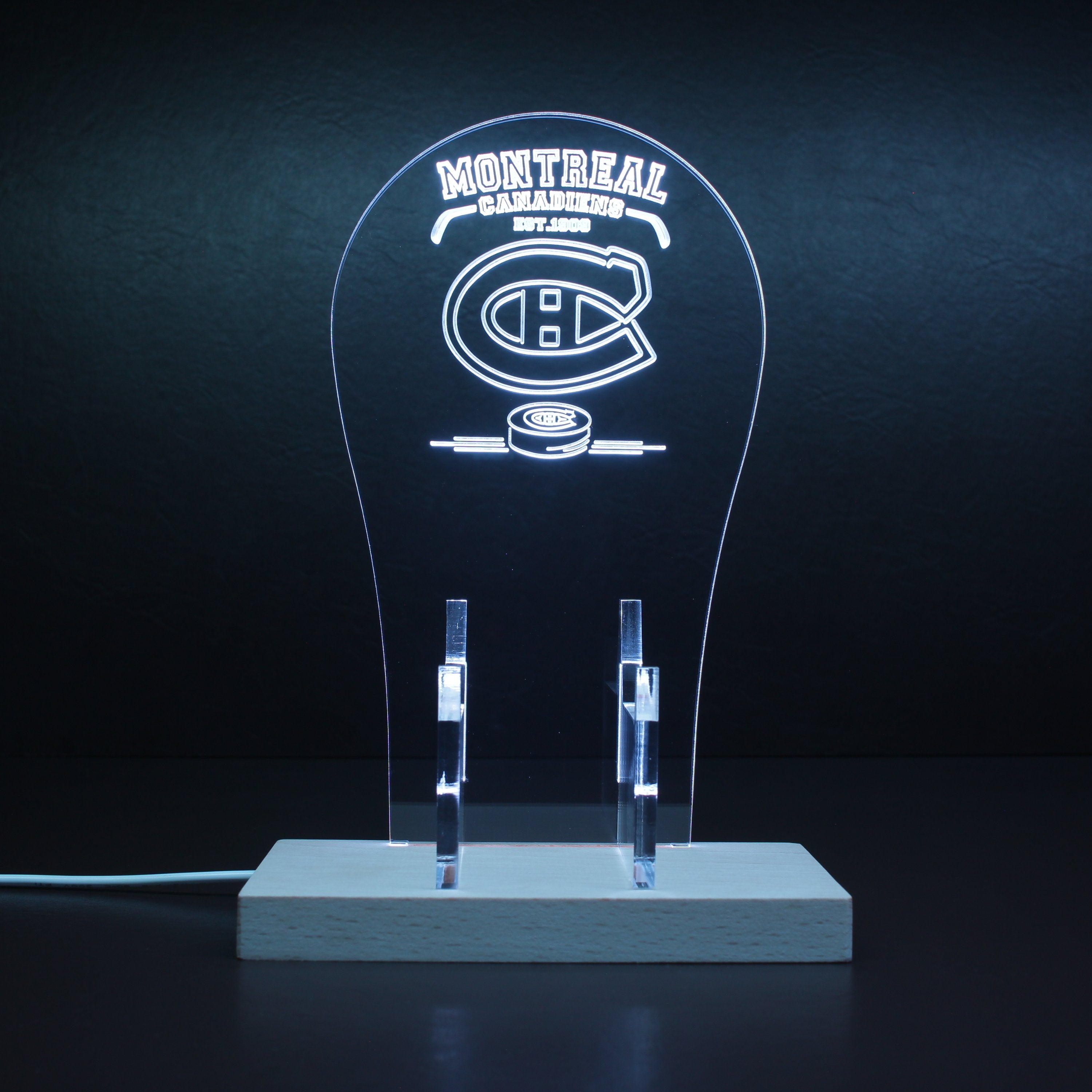 Custom Your Sport Team Montreal Canadiens Est.1909 RGB LED Gaming Headset Controller Stand