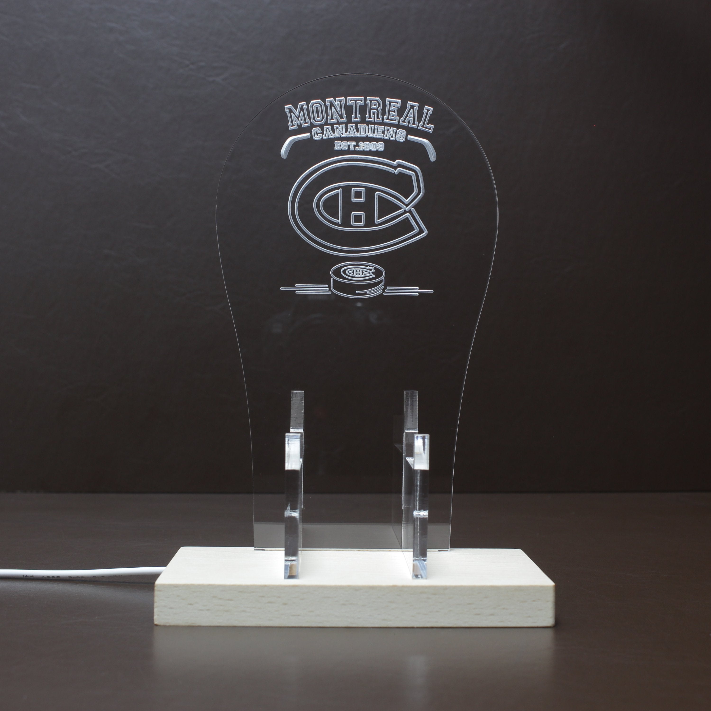 Custom Your Sport Team Montreal Canadiens Est.1909 RGB LED Gaming Headset Controller Stand