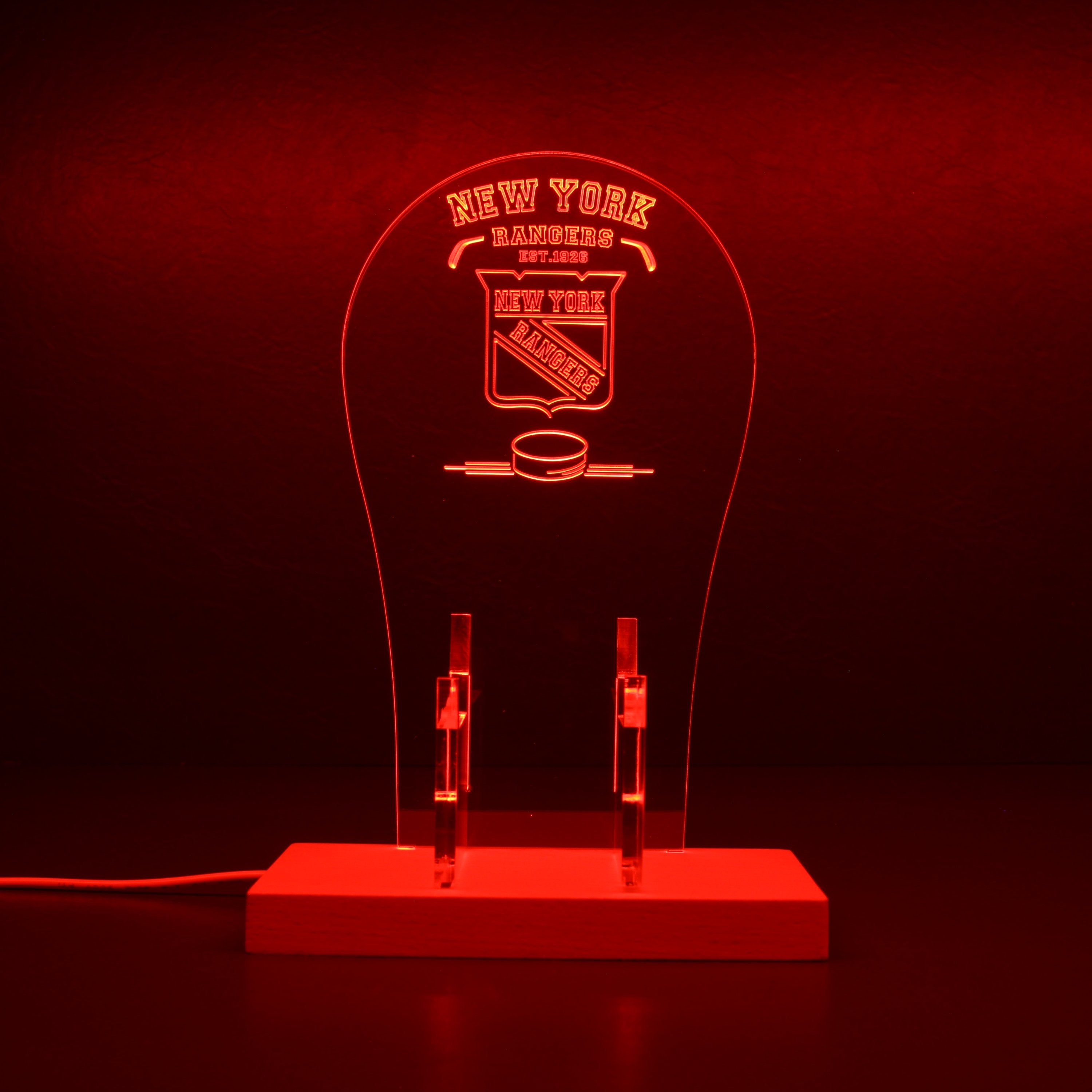 Custom Your Sport Team New York Rangers Est. 1926 RGB LED Gaming Headset Controller Stand