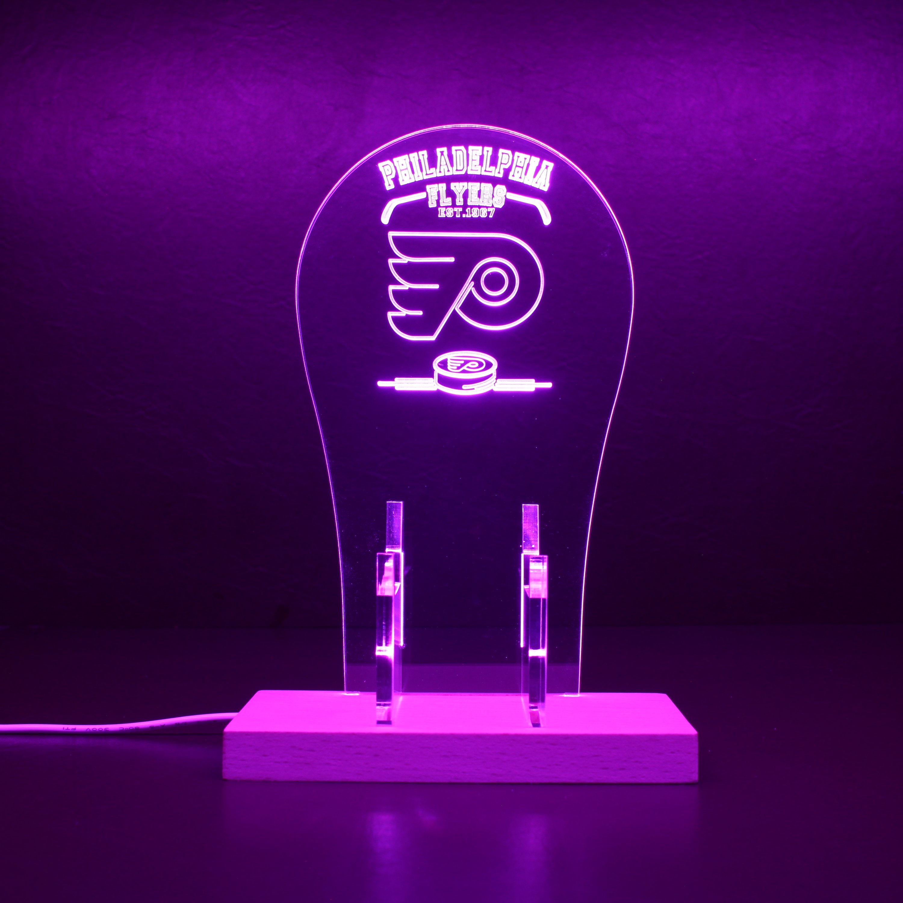 Custom Your Sport Team Philadelphia Flyers Est. 1967 RGB LED Gaming Headset Controller Stand