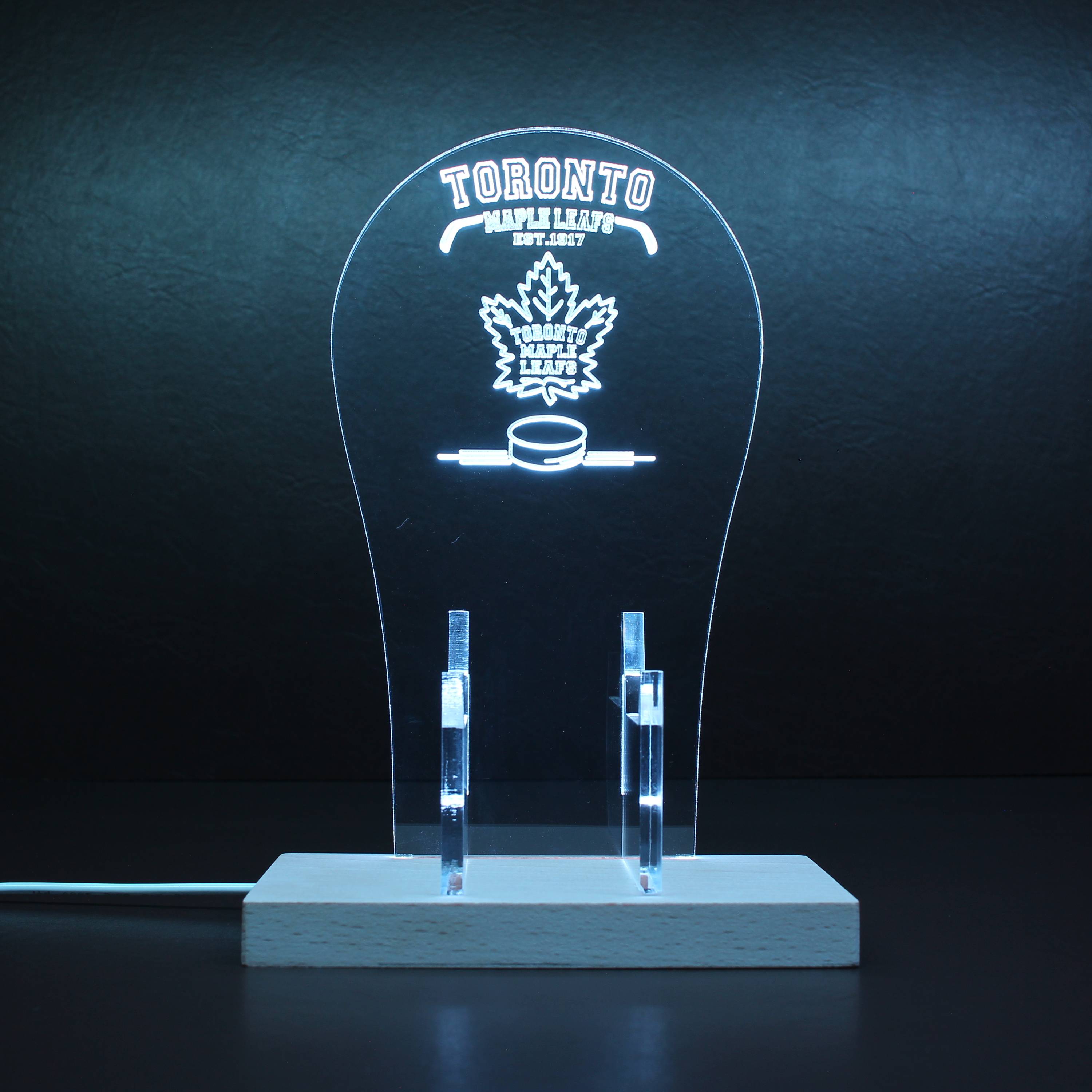 Custom Your Sport Team Toronto Maple Leaf Est. 1917 RGB LED Gaming Headset Controller Stand