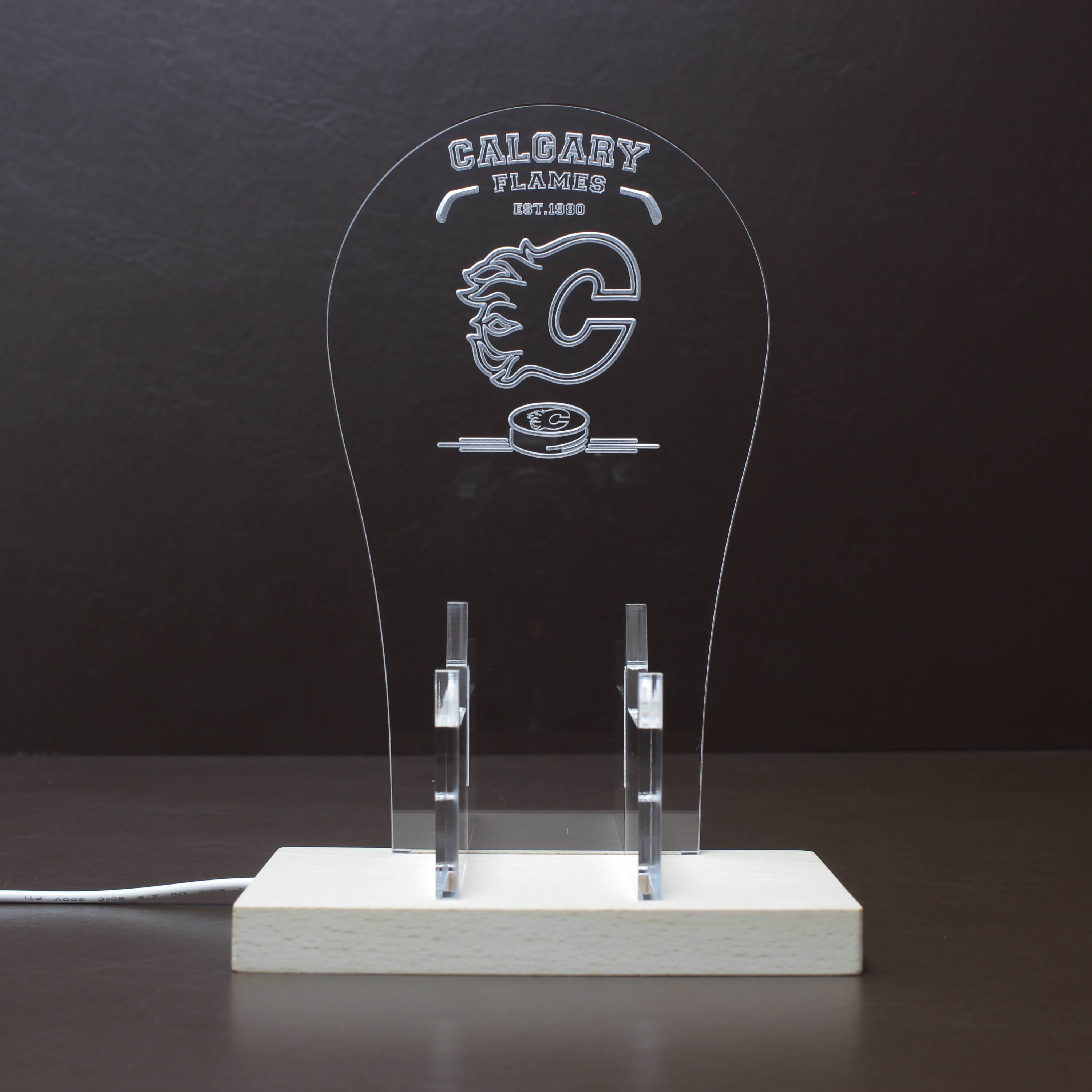 Custom Your Sport Team Calgary Flames Est. 1980 RGB LED Gaming Headset Controller Stand