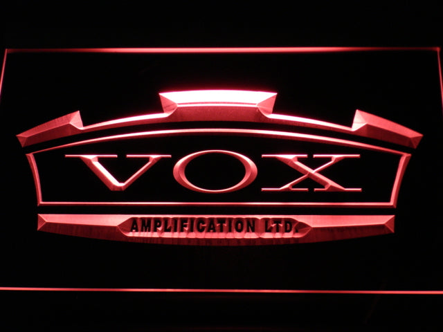 Vox Amps Amplifier Guitar Bass Band Neon Light LED Sign