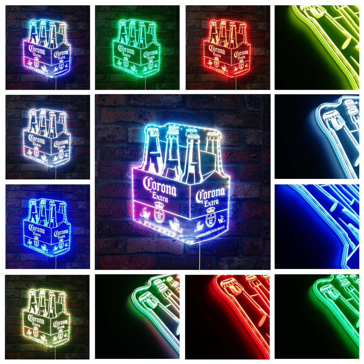Corona Extra Dynamic RGB Edge Lit LED Sign | LEDLABCAVE