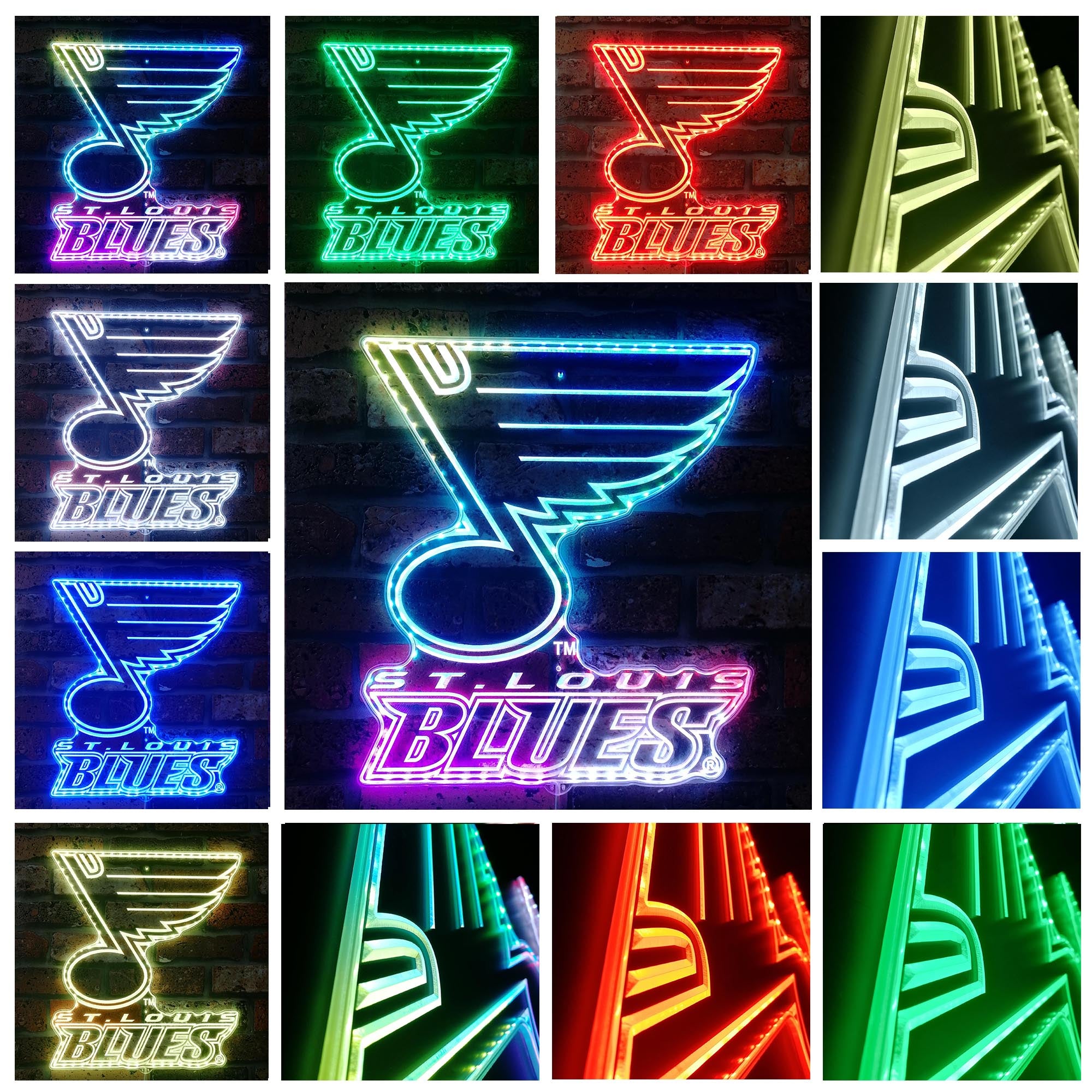 St Louis Blue Dynamic RGB Edge Lit LED Sign