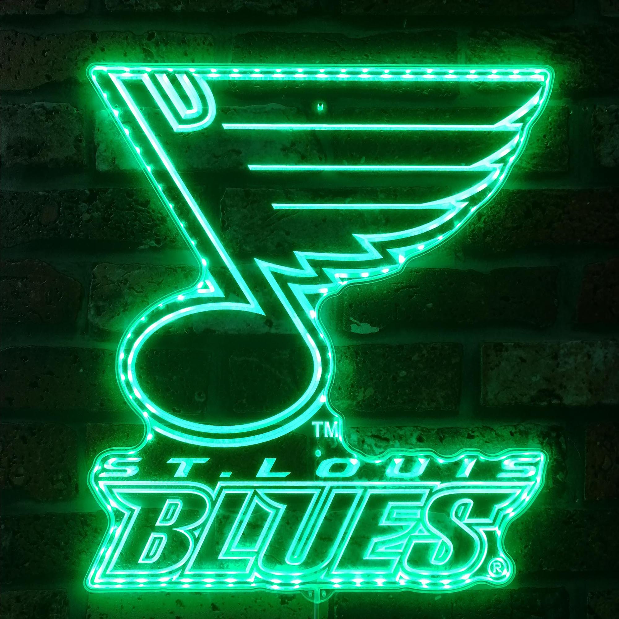 St Louis Blue Dynamic RGB Edge Lit LED Sign