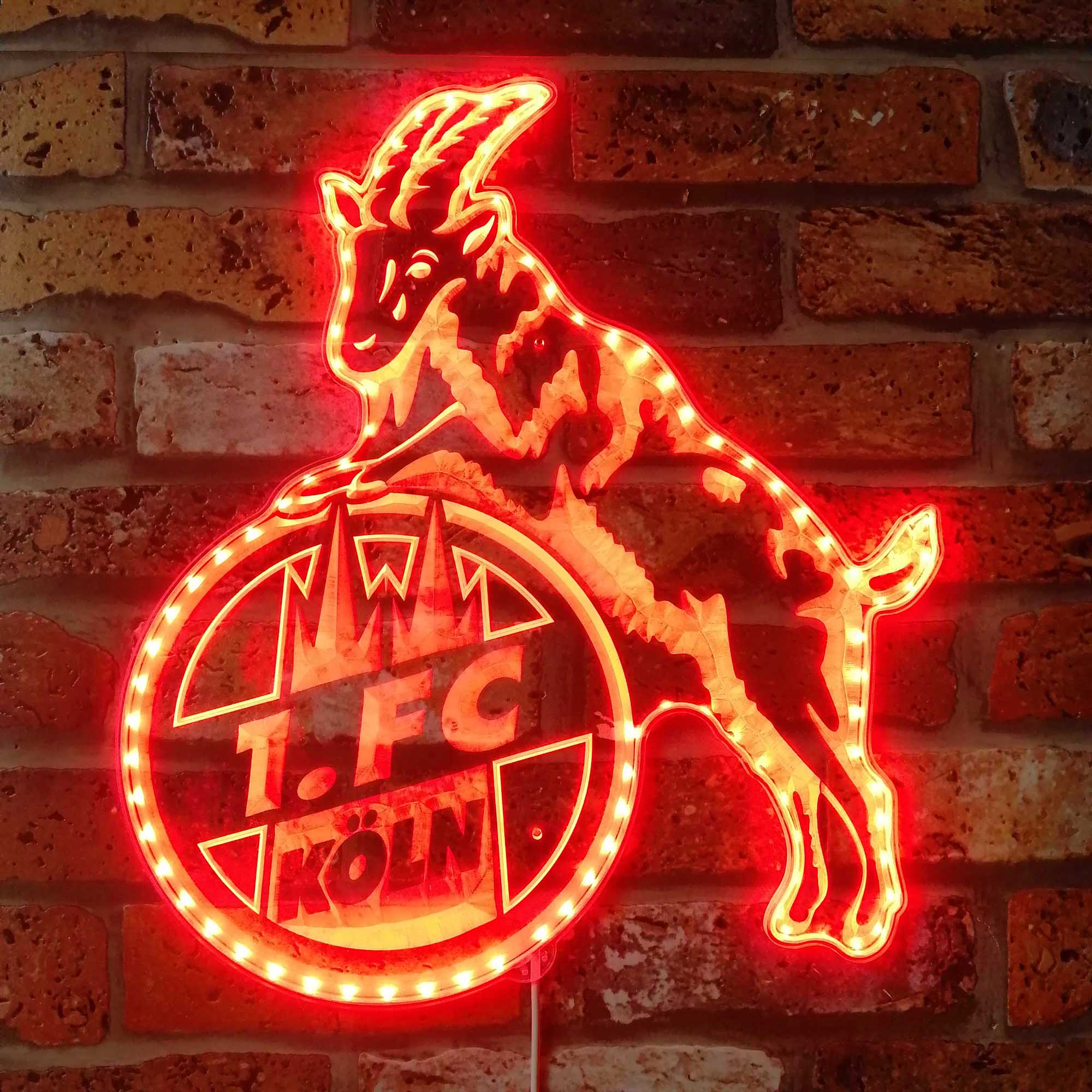 FC Koln Football Dynamic RGB Edge Lit LED Sign