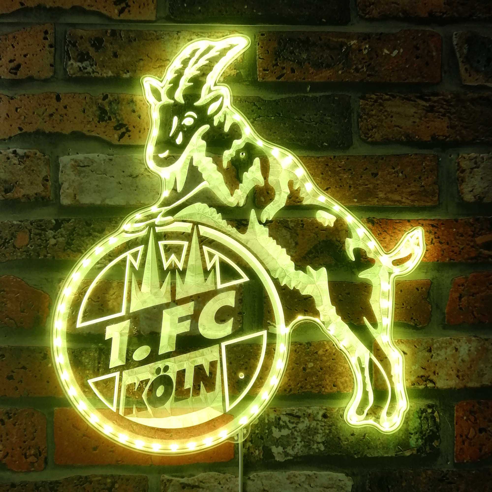 FC Koln Football Dynamic RGB Edge Lit LED Sign