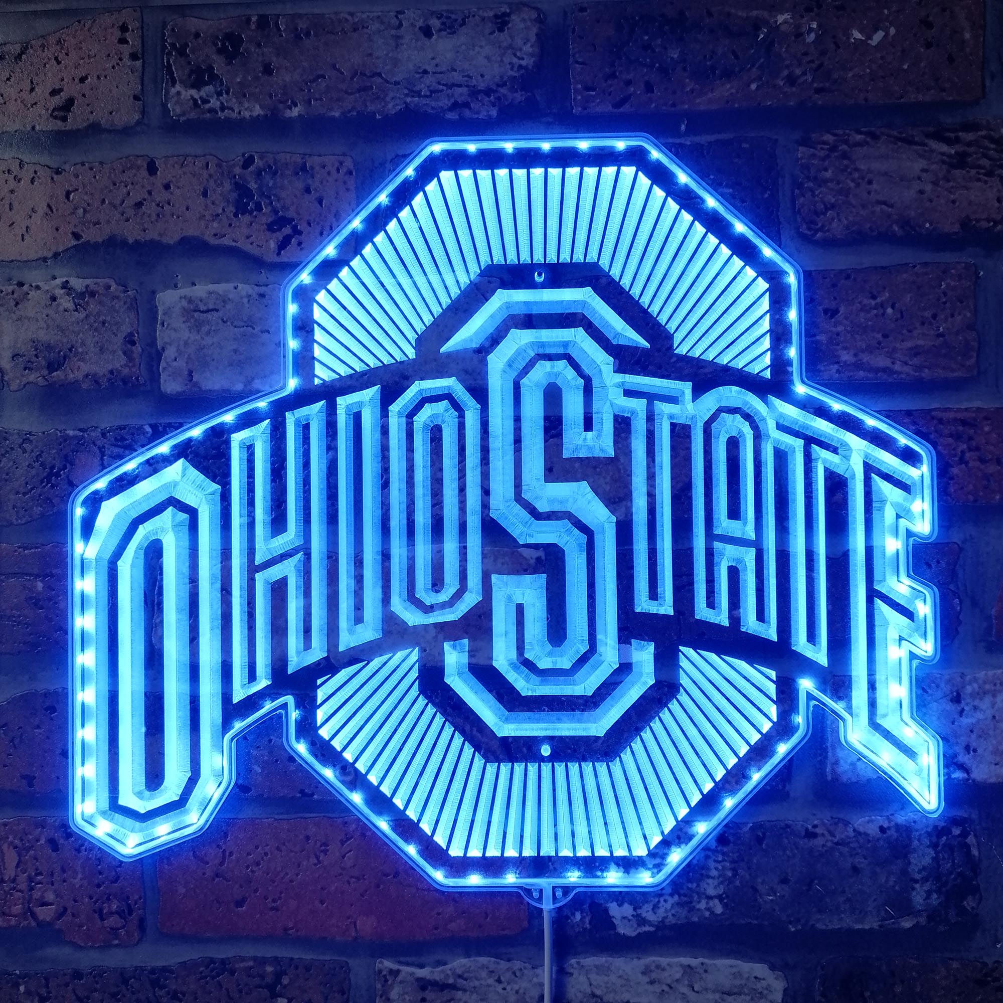 Ohio State Buckeyes Dynamic RGB Edge Lit LED Sign