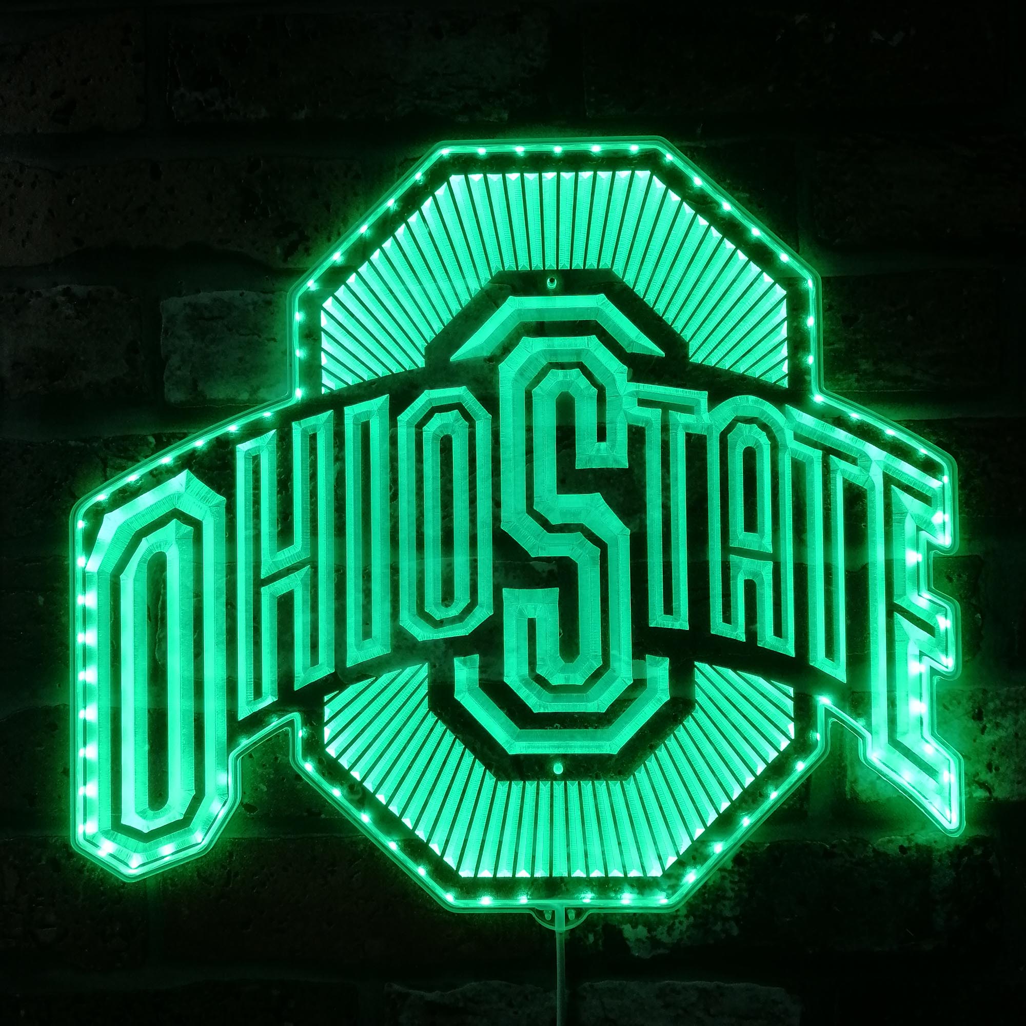 Ohio State Buckeyes Dynamic RGB Edge Lit LED Sign