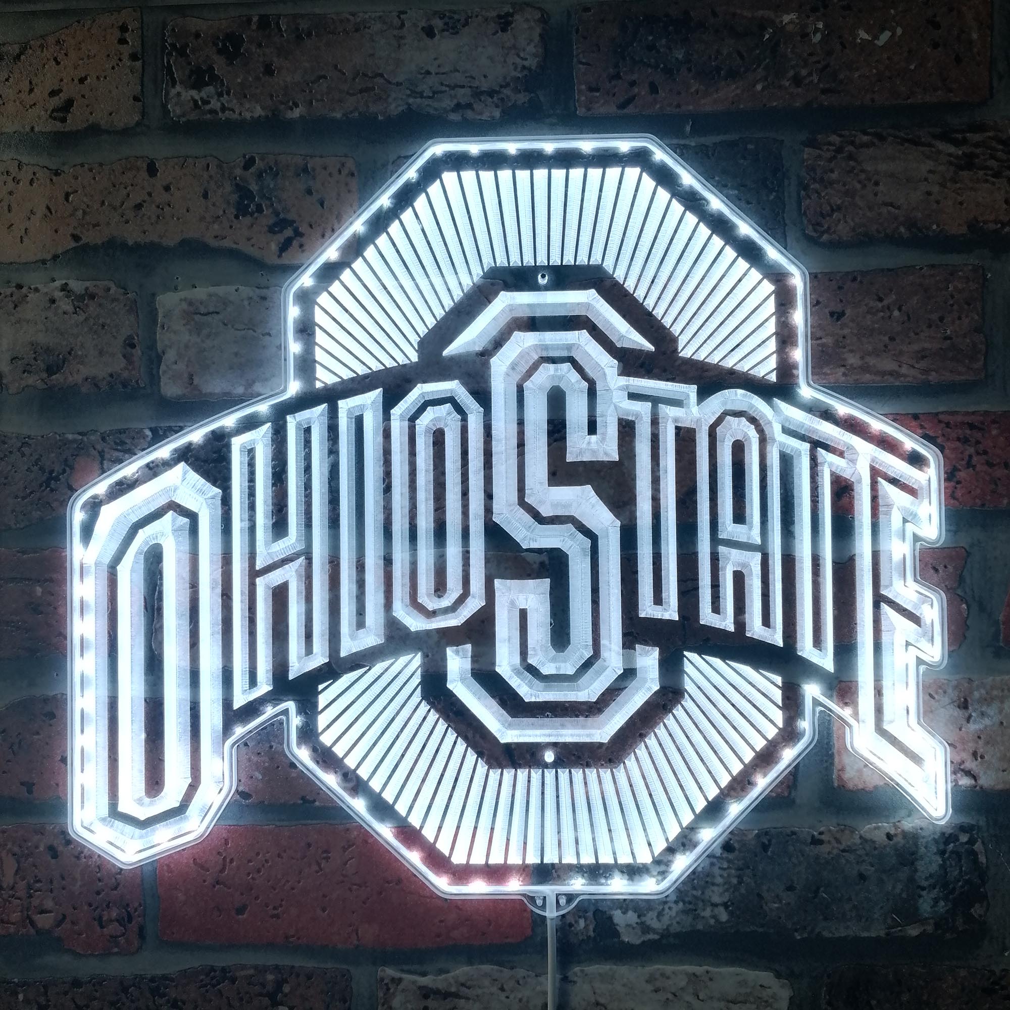 Ohio State Buckeyes Dynamic RGB Edge Lit LED Sign