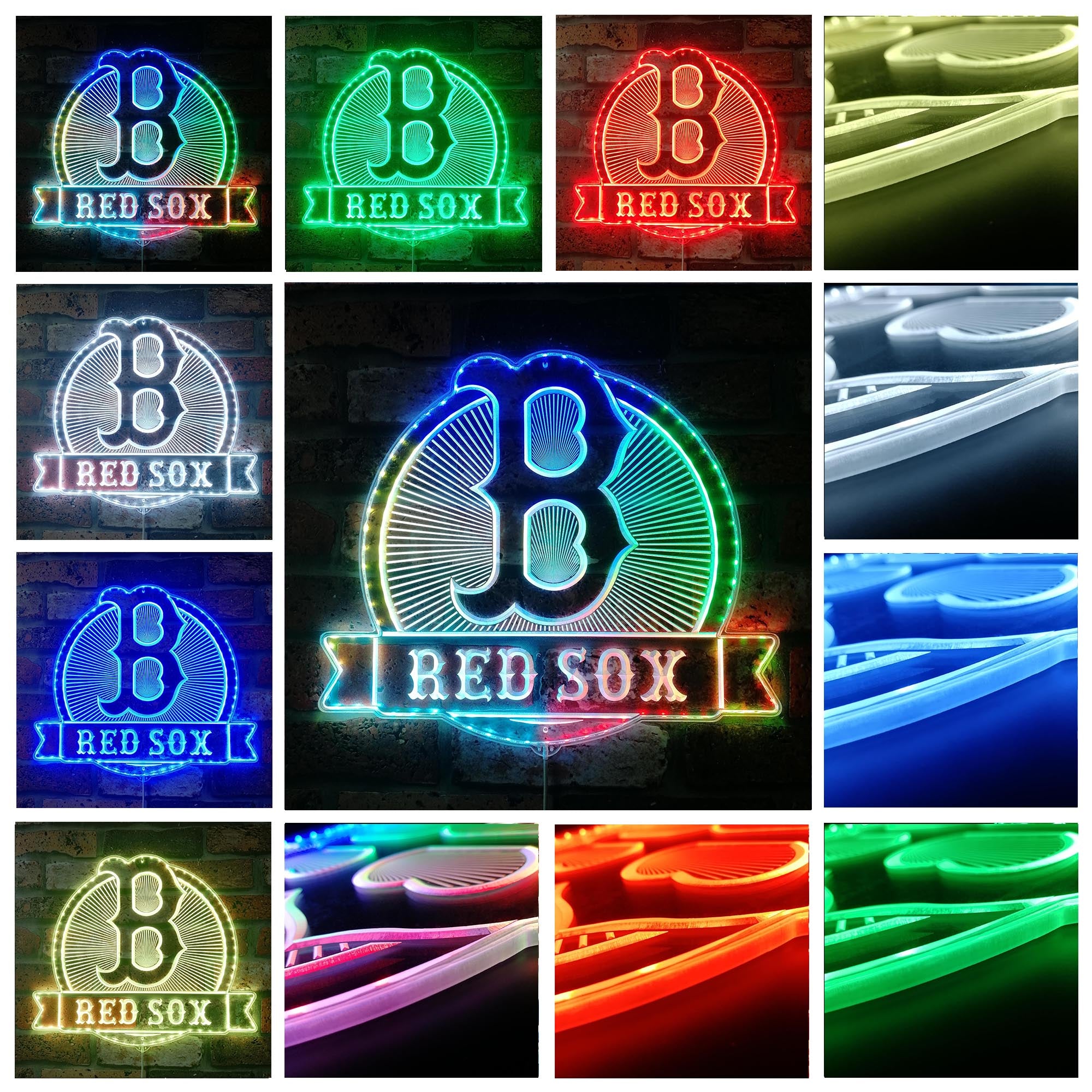 Boston Red Sox Dynamic RGB Edge Lit LED Sign