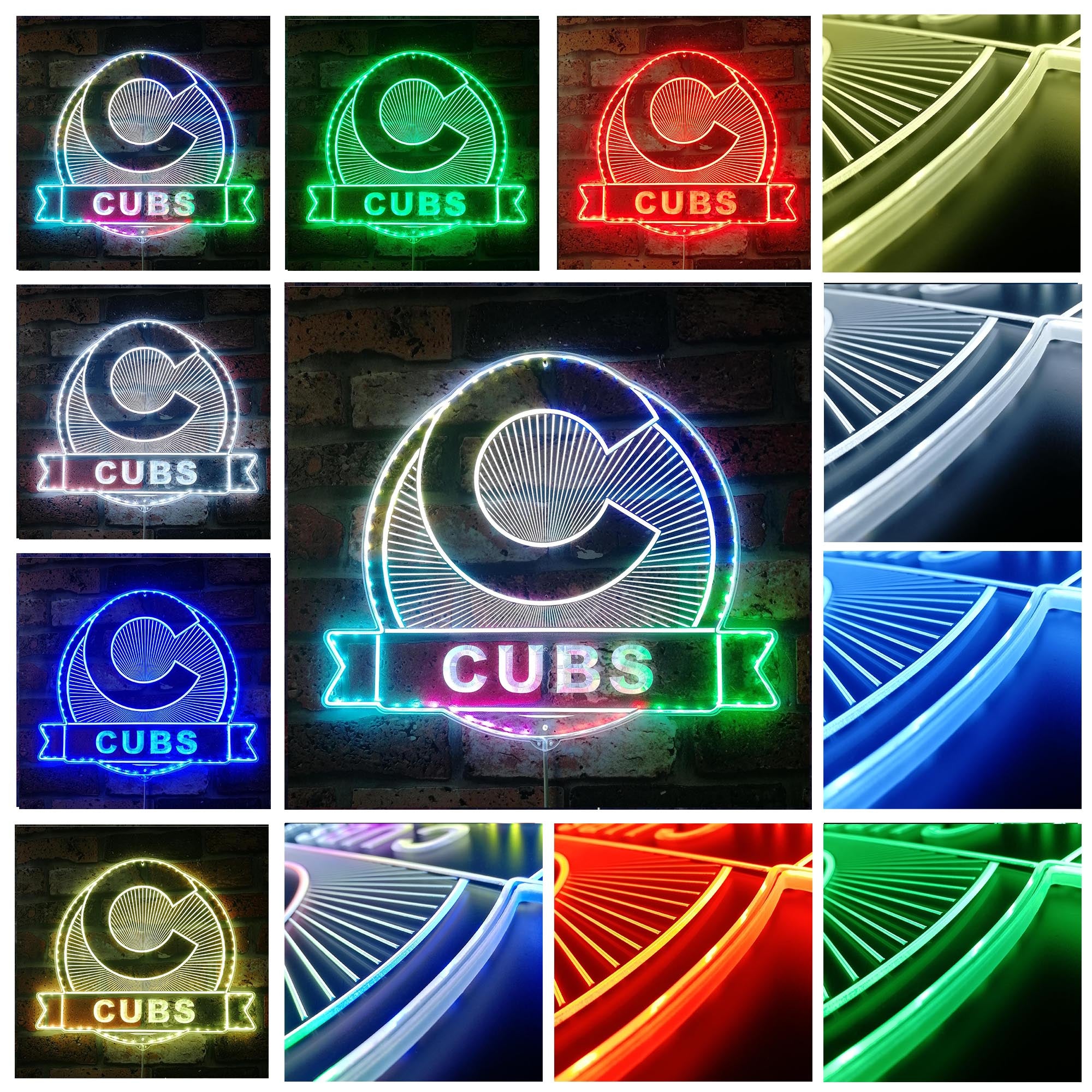 Chicago Cubs Dynamic RGB Edge Lit LED Sign