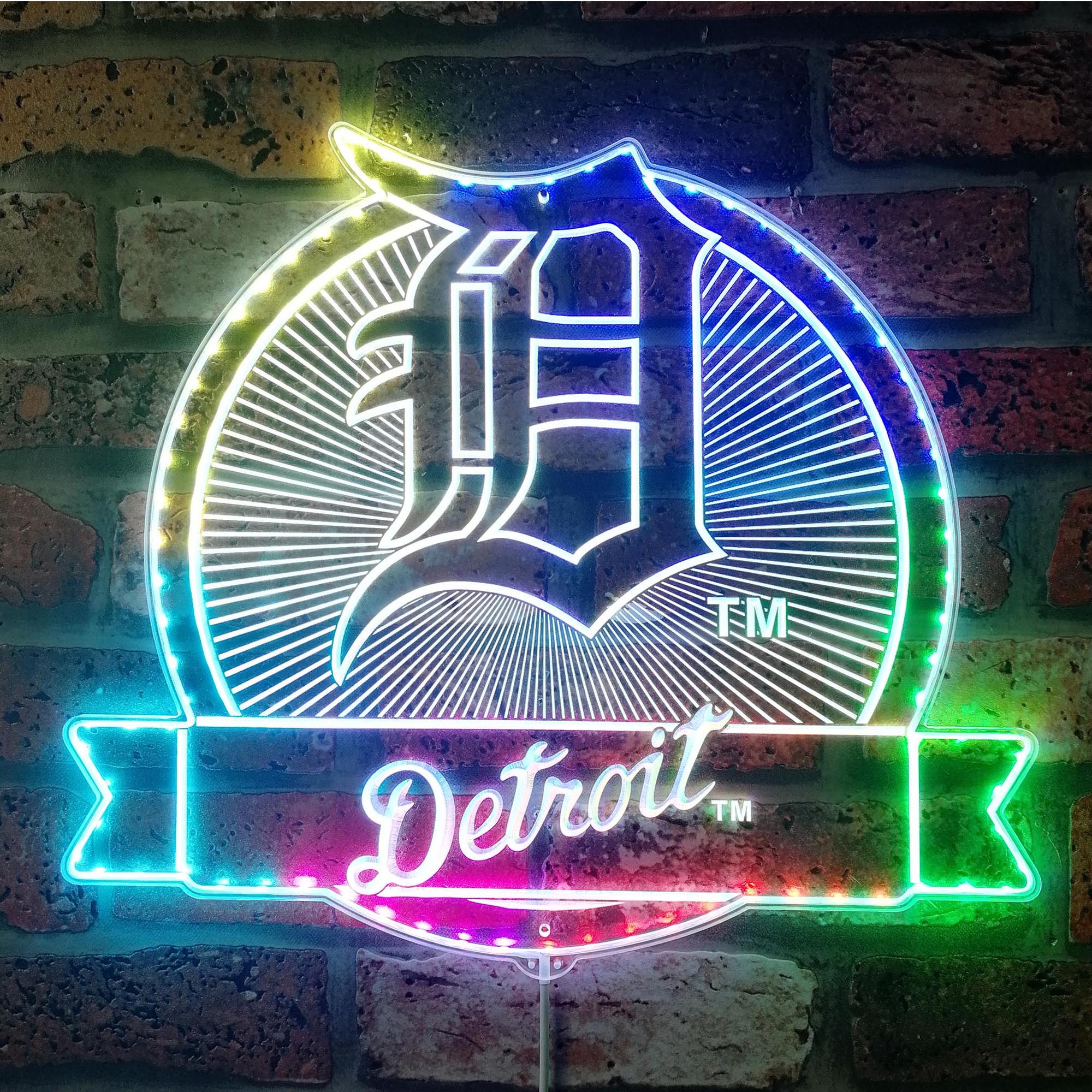 Detroid Sign Detroit Tigers Dynamic RGB Edge Lit LED Sign | LEDLABCAVE