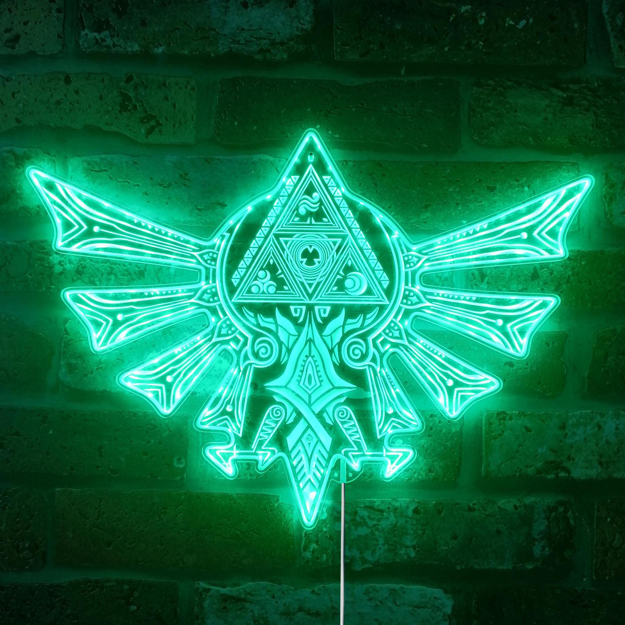 Zelda Triforce Dynamic RGB Edge Lit LED Sign