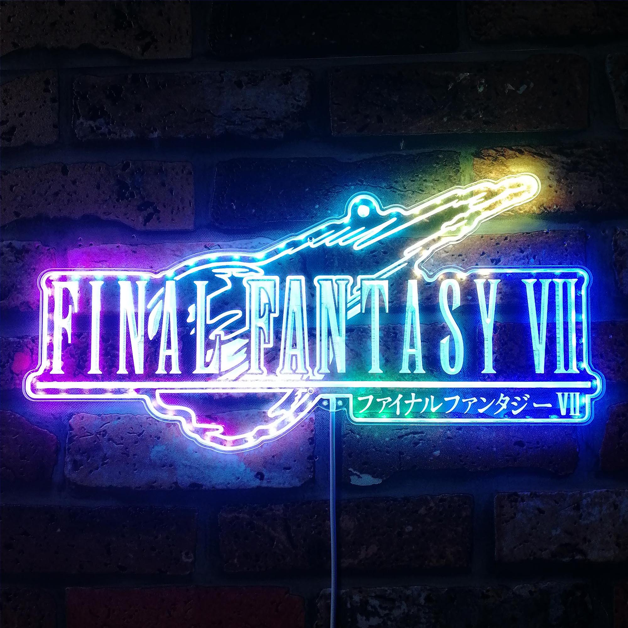 Final Fantasy VII Dynamic RGB Edge Lit LED Sign