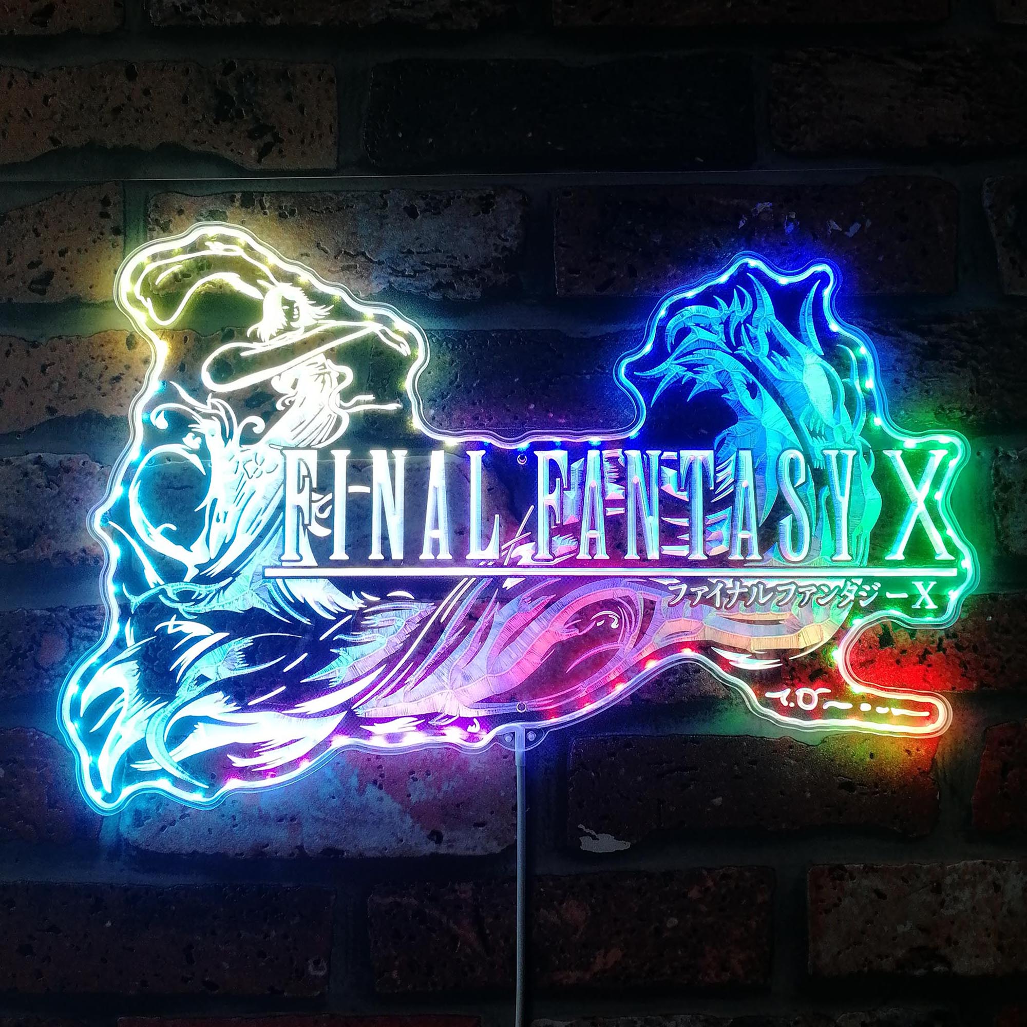 Final Fantasy X Dynamic RGB Edge Lit LED Sign