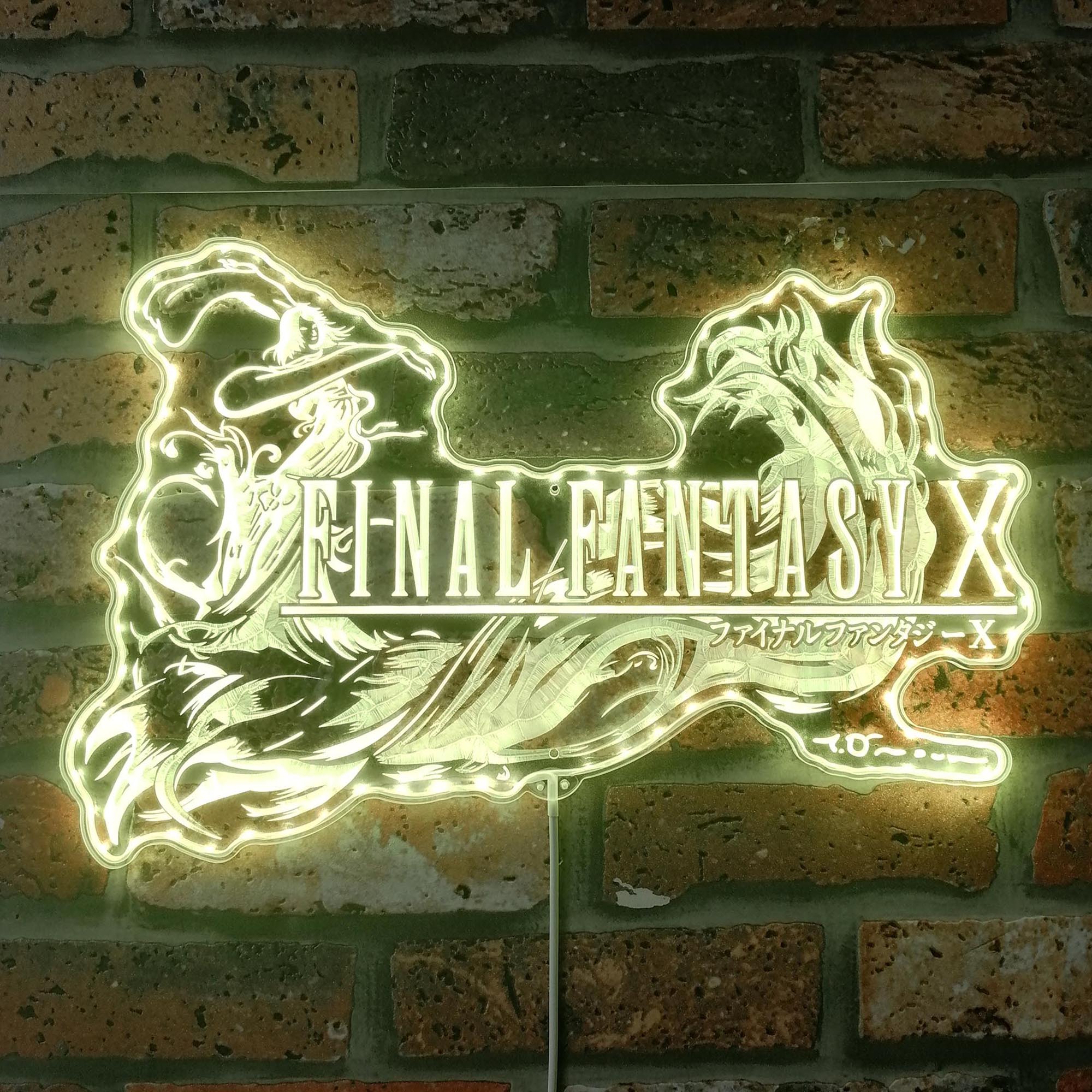 Final Fantasy X Dynamic RGB Edge Lit LED Sign