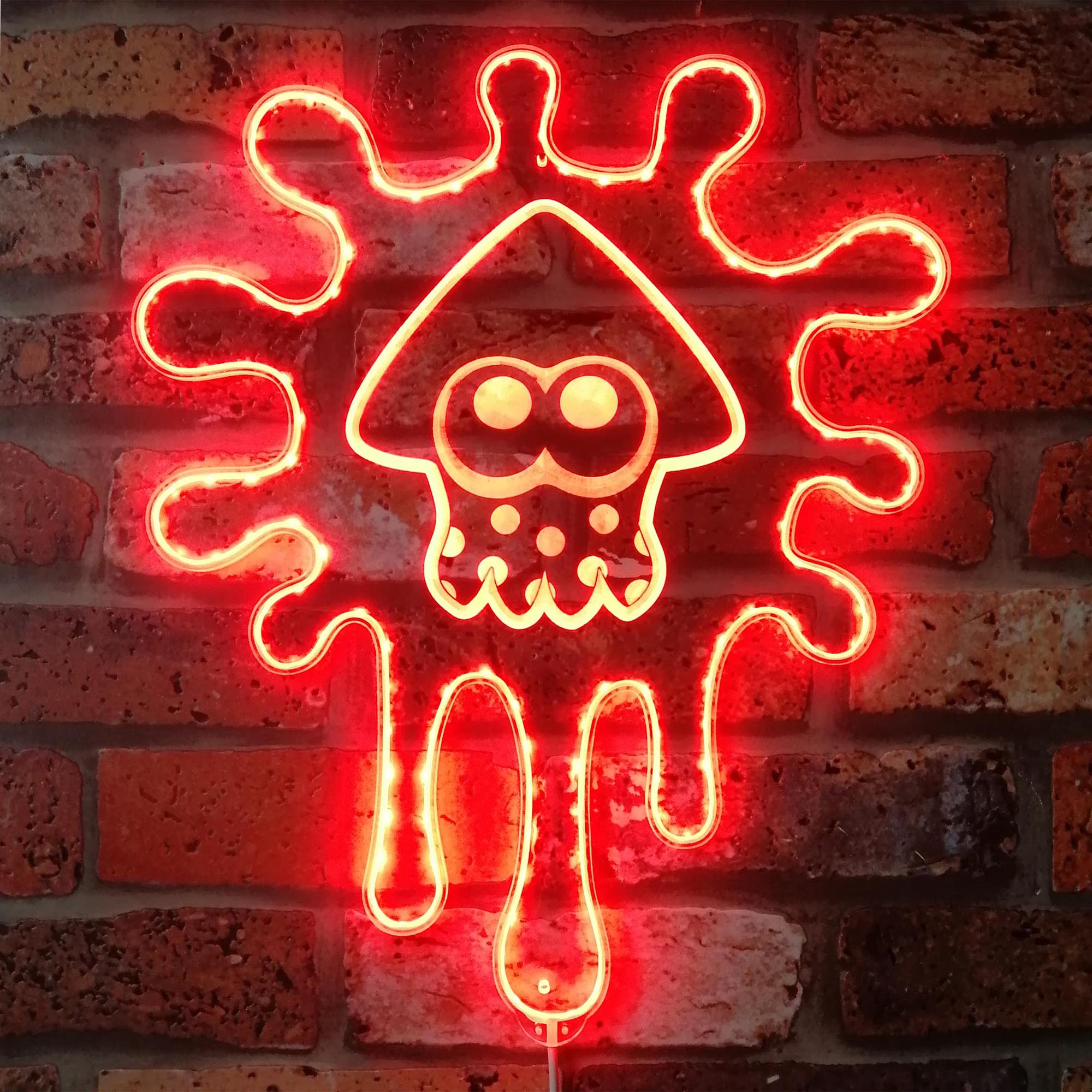 Splatoon Squid Cartoon Dynamic RGB Edge Lit LED Sign