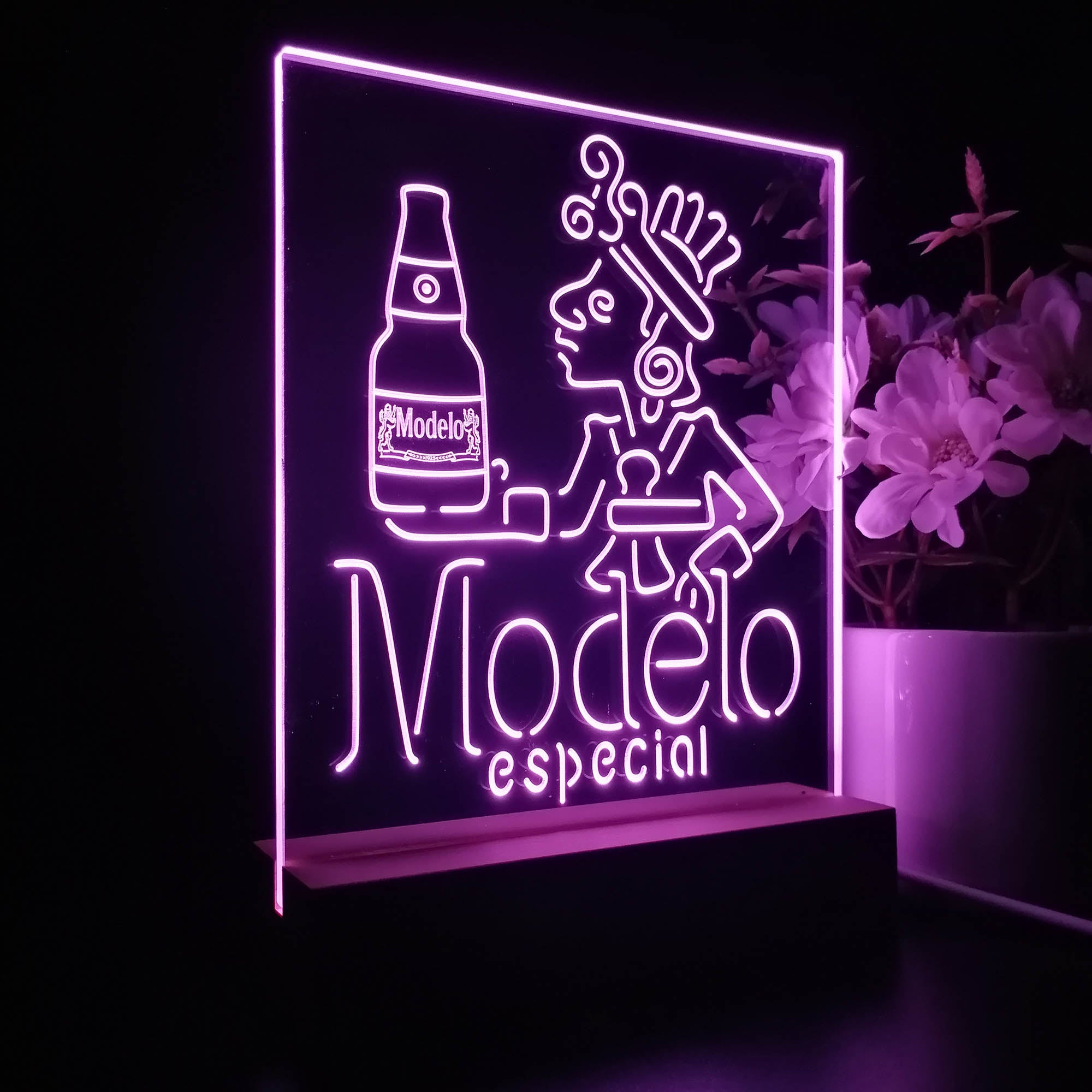 Modelo Especial Adjunct Lager Man Cave 3D LED Optical Illusion Night Light Table Lamp