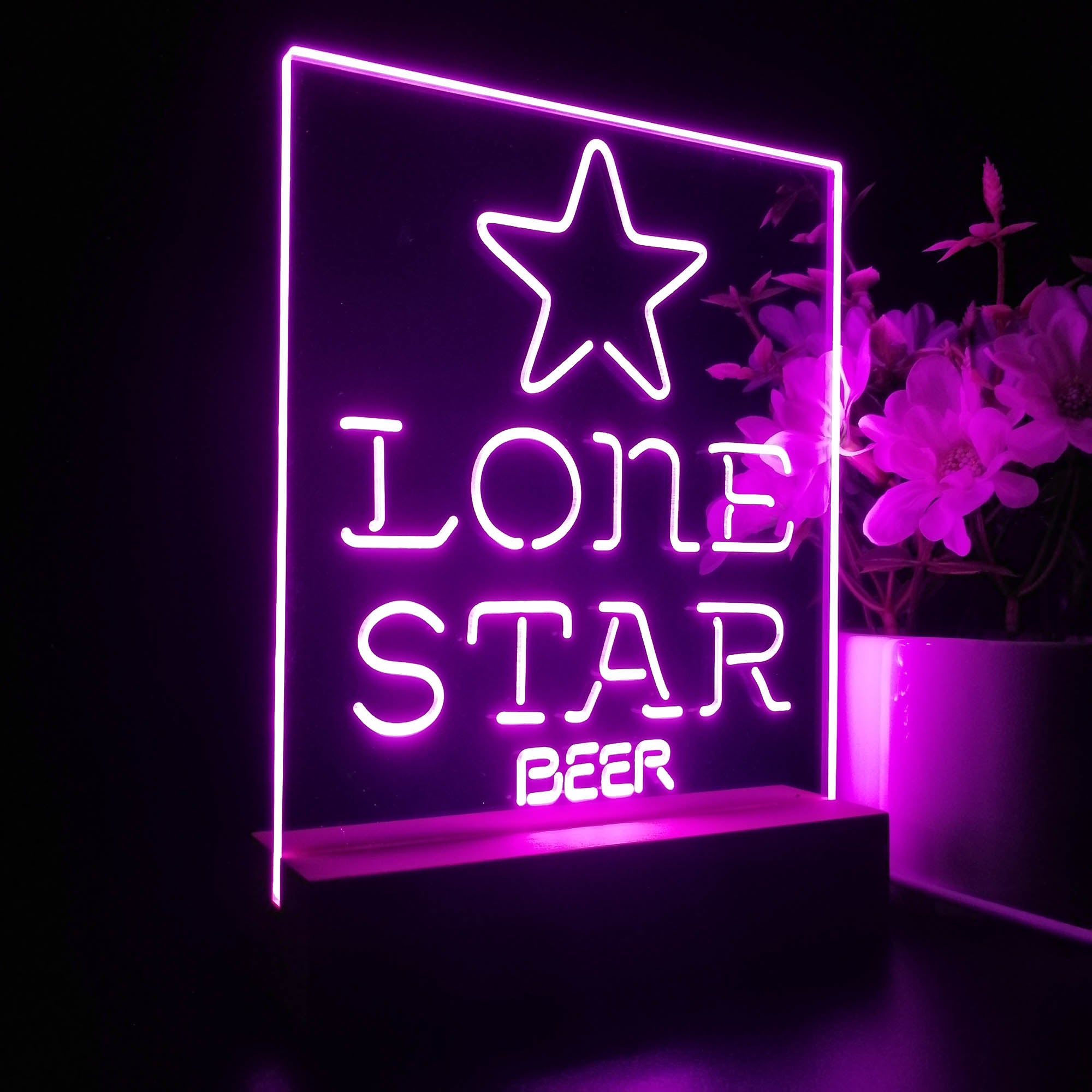 Lone Star 3D LED Illusion Night Light Table Lamp