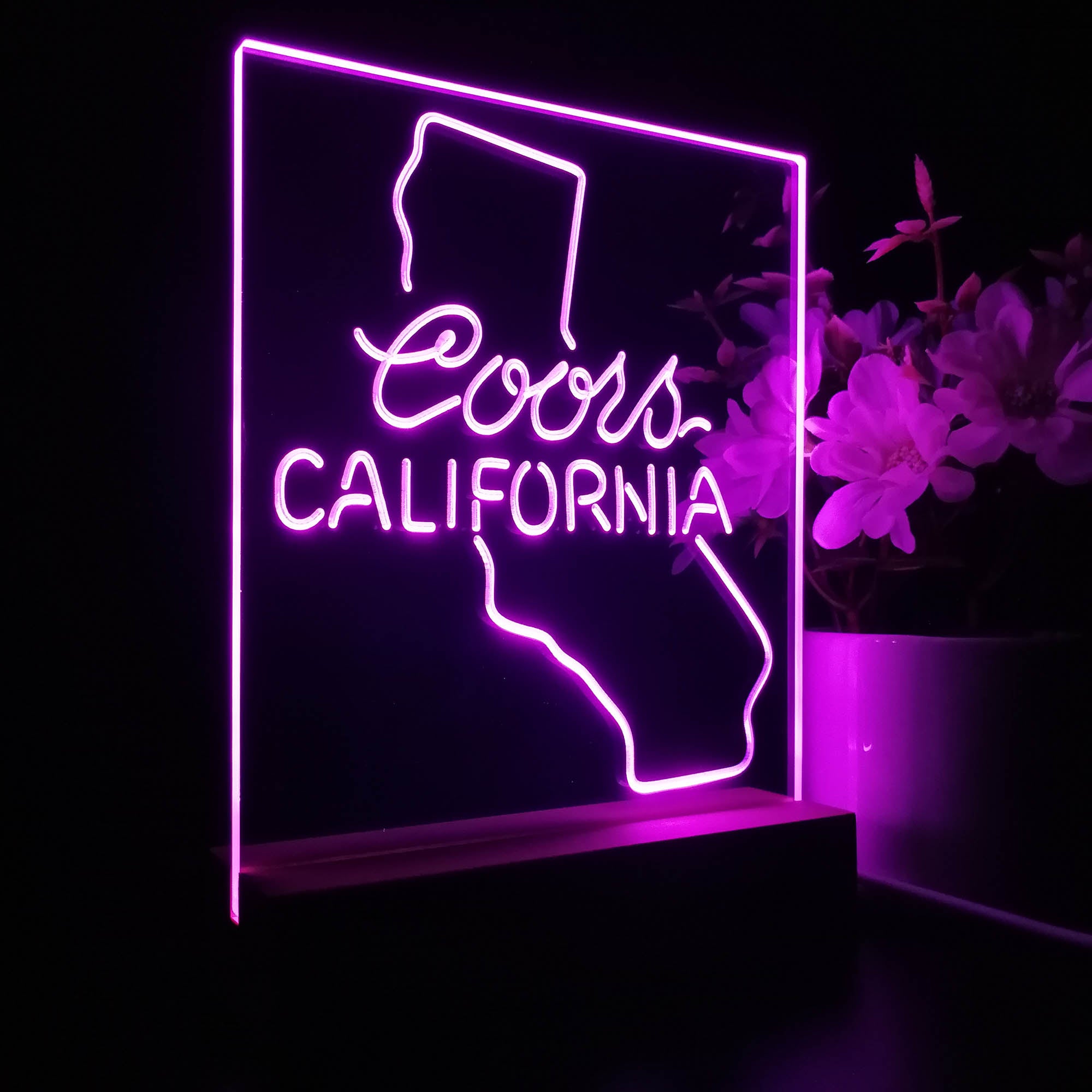 Coors for California Bar 3D LED Illusion Night Light Table Lamp