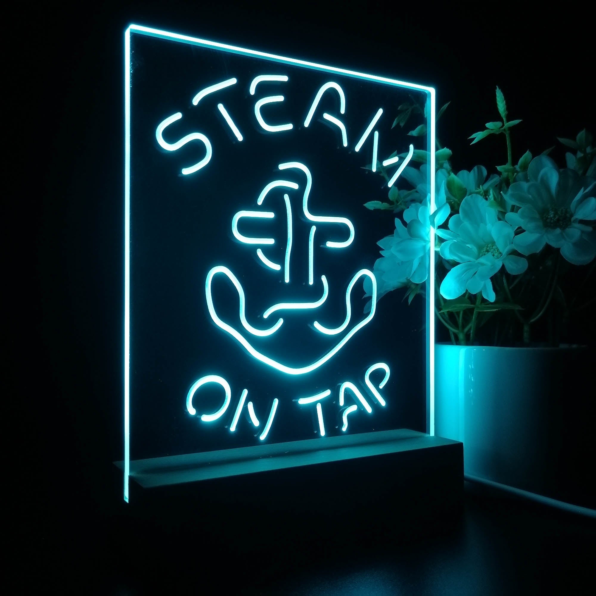 Anchor Steam Beer On Tap Bar 3D LED Optical Illusion Night Light Table Lamp