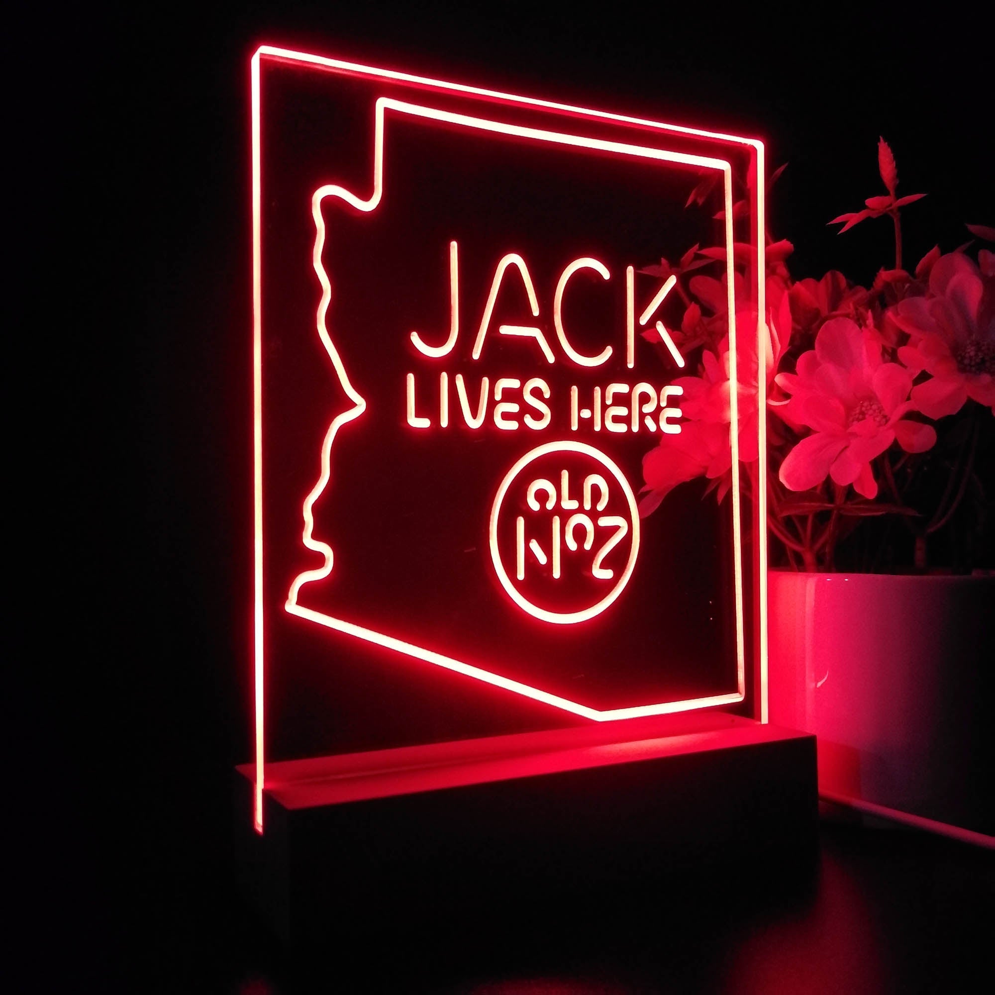 Arizona Jack Lives Here 3D LED Illusion Night Light Table Lamp