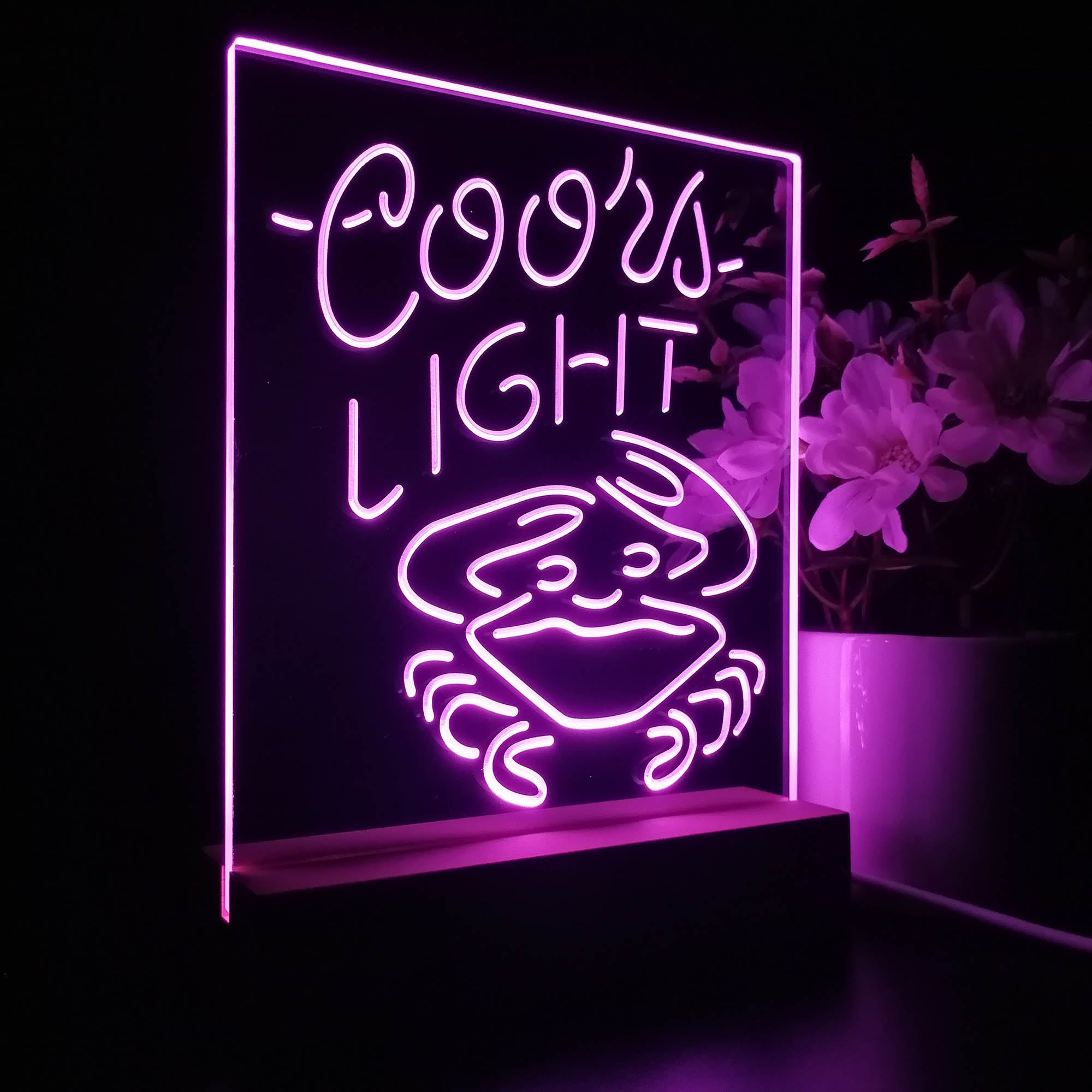 Coors Light Crab Bar 3D LED Illusion Night Light Table Lamp