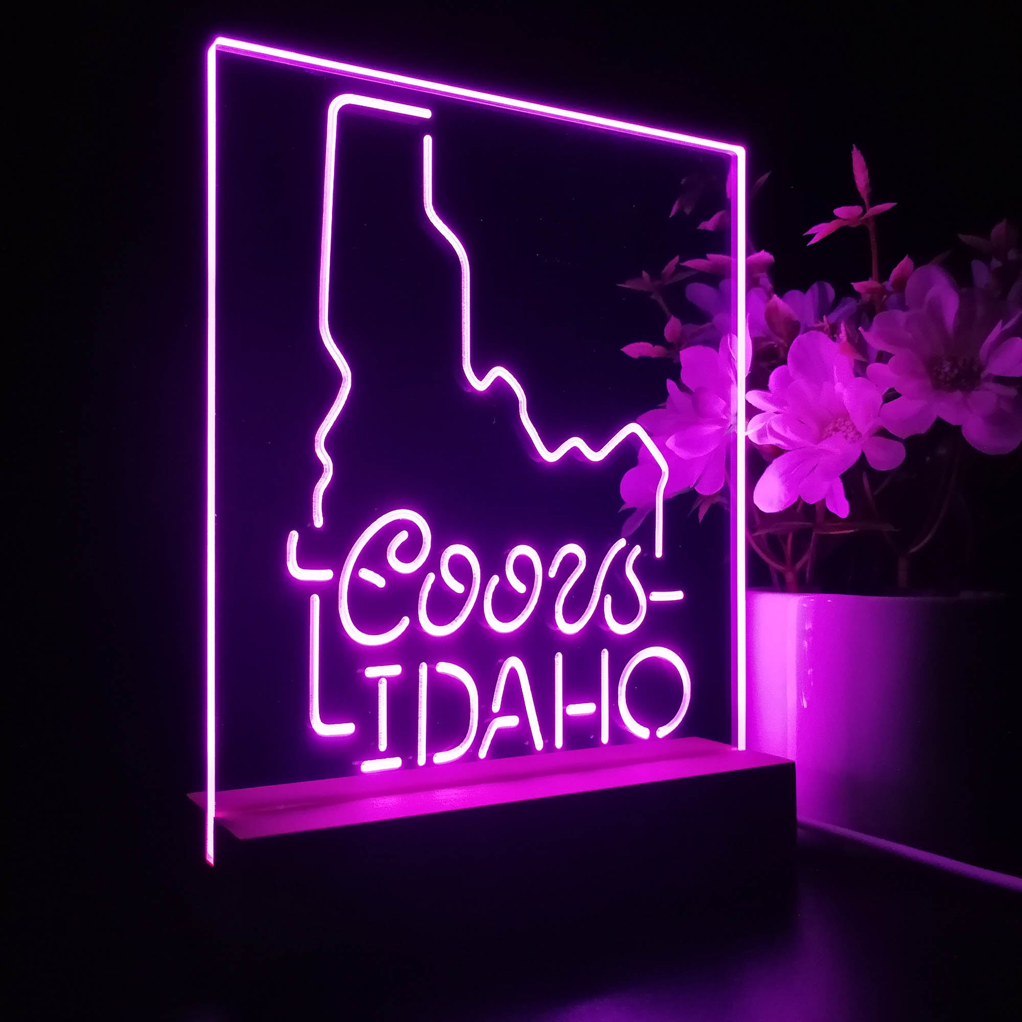 Coors Light Idaho Beer 3D LED Illusion Night Light Table Lamp