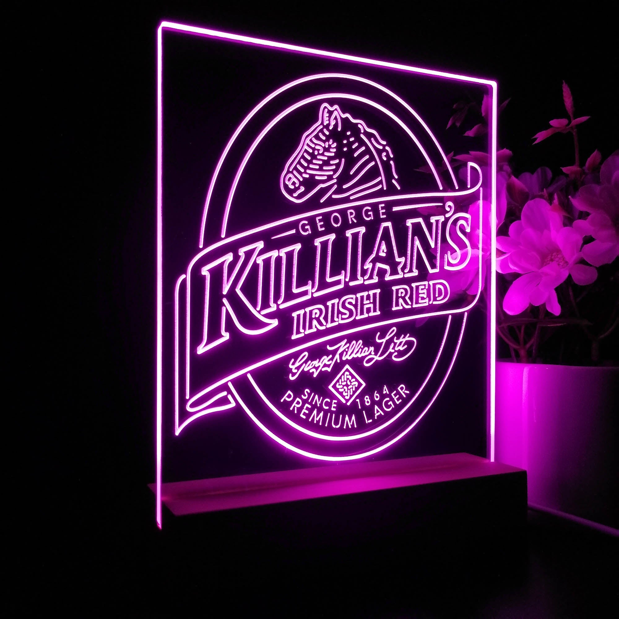 Killian's Irish Beer 3D LED Illusion Night Light Table Lamp