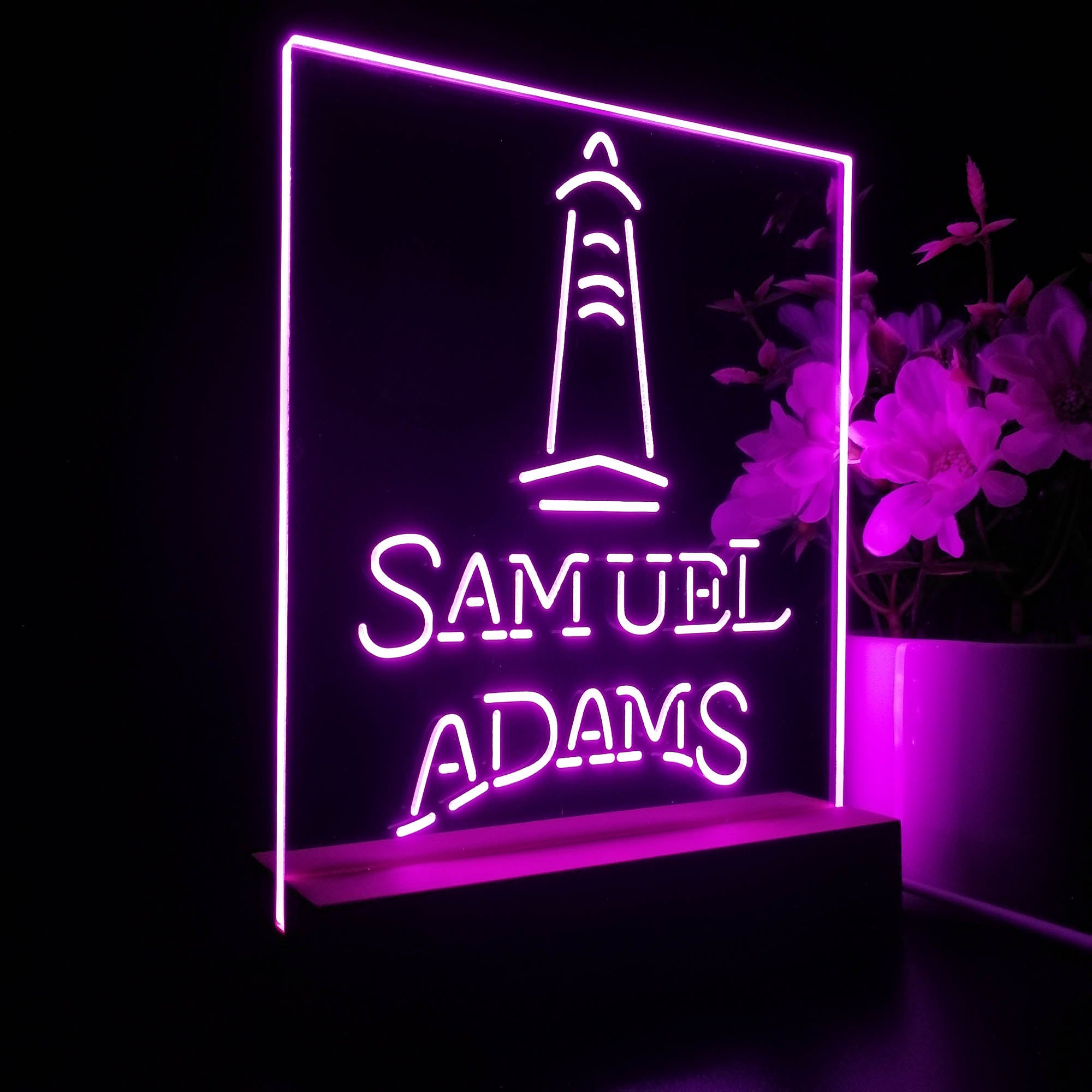 Samuel Adams Lighthouse 3D LED Illusion Night Light Table Lamp