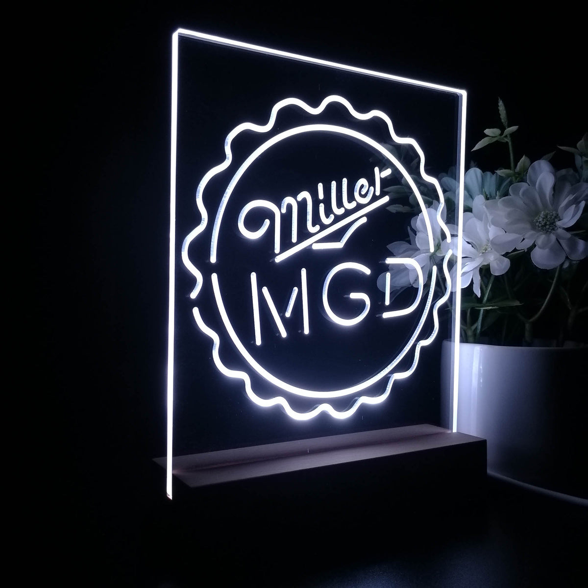 Miller Led Miller Lite MGD Bottle Cap 3D LED Optical Illusion Night Light | LED ...