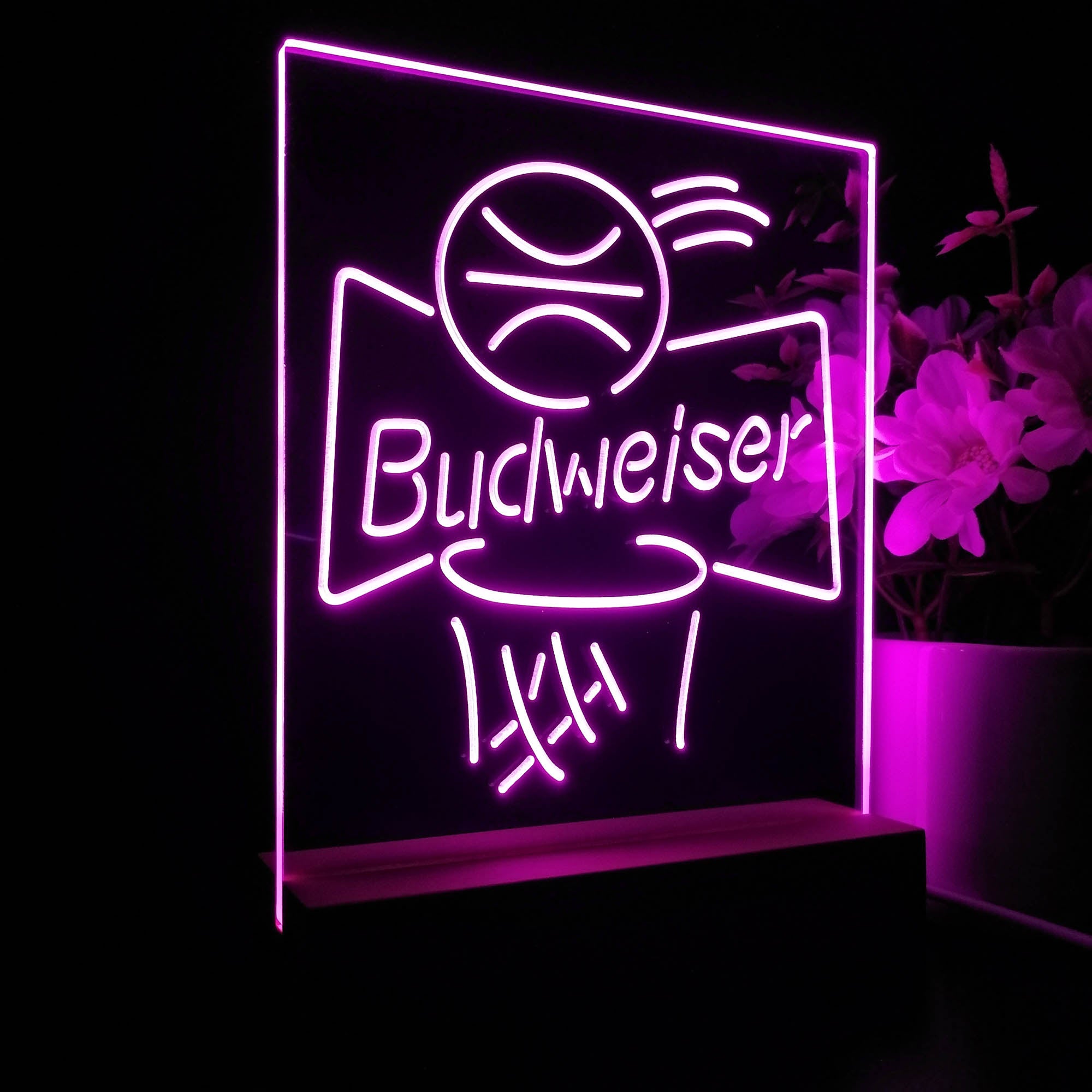 Budweiser Basketball Net 3D LED Illusion Night Light Table Lamp