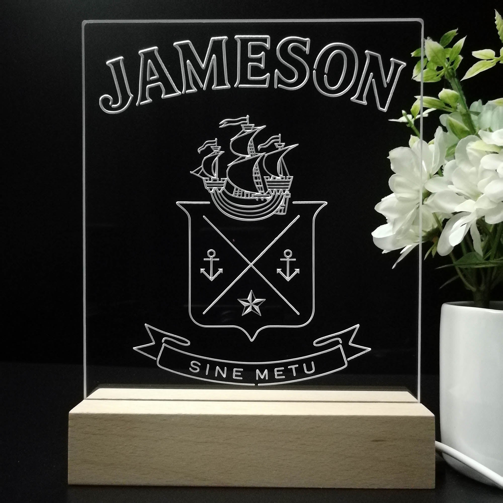 Jamesons Sine Metu 3D LED Optical Illusion Night Light Table Lamp