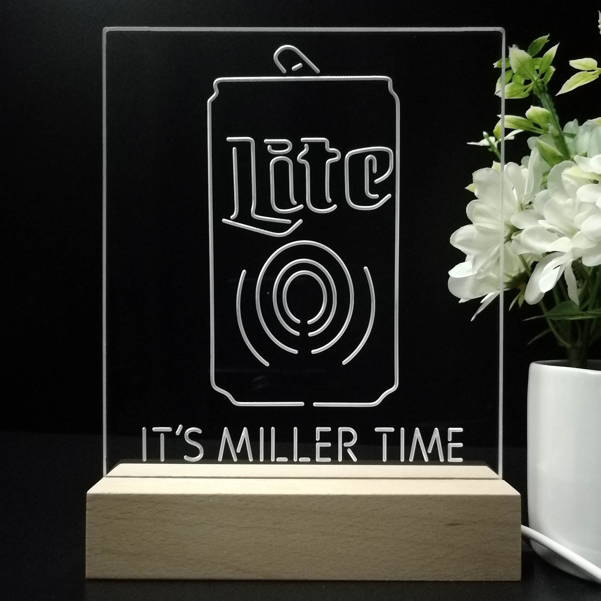 It's Miller Time Bottle 3D LED Illusion Night Light Table Lamp