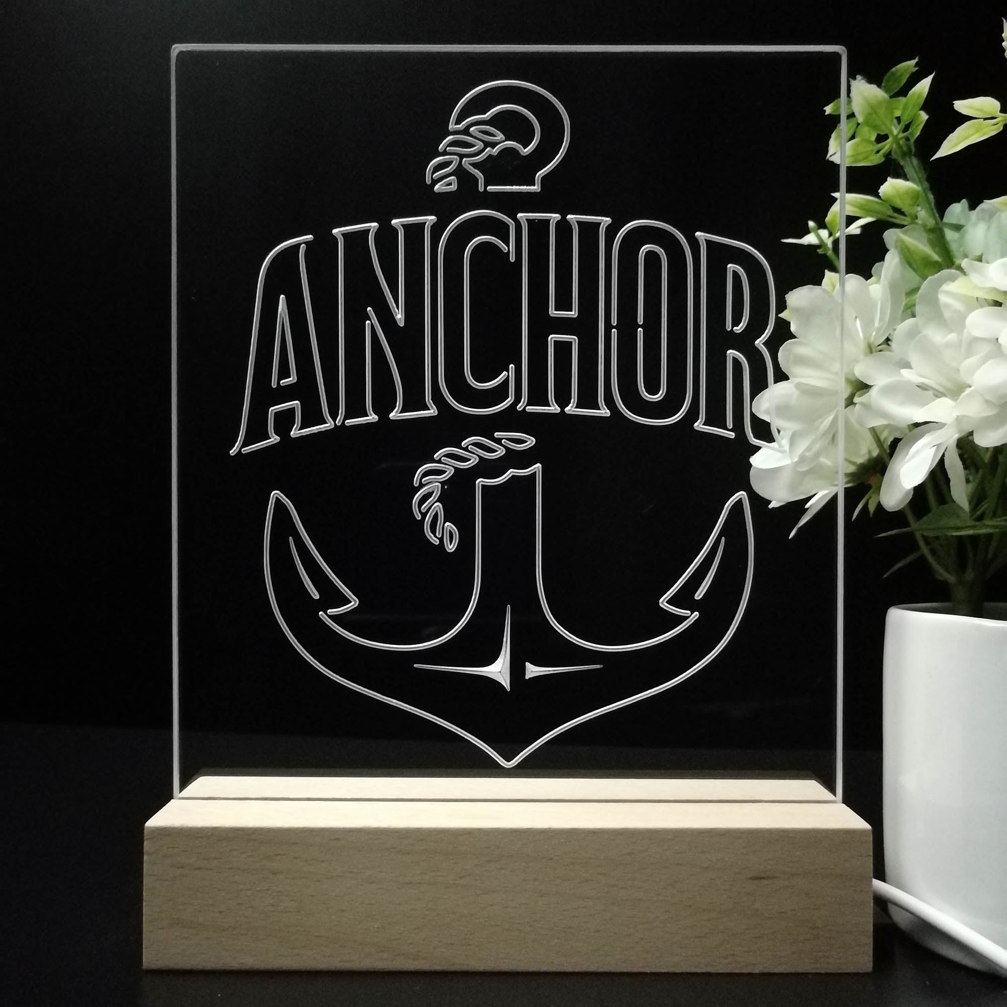 Anchor beer 3D LED Illusion Night Light Table Lamp