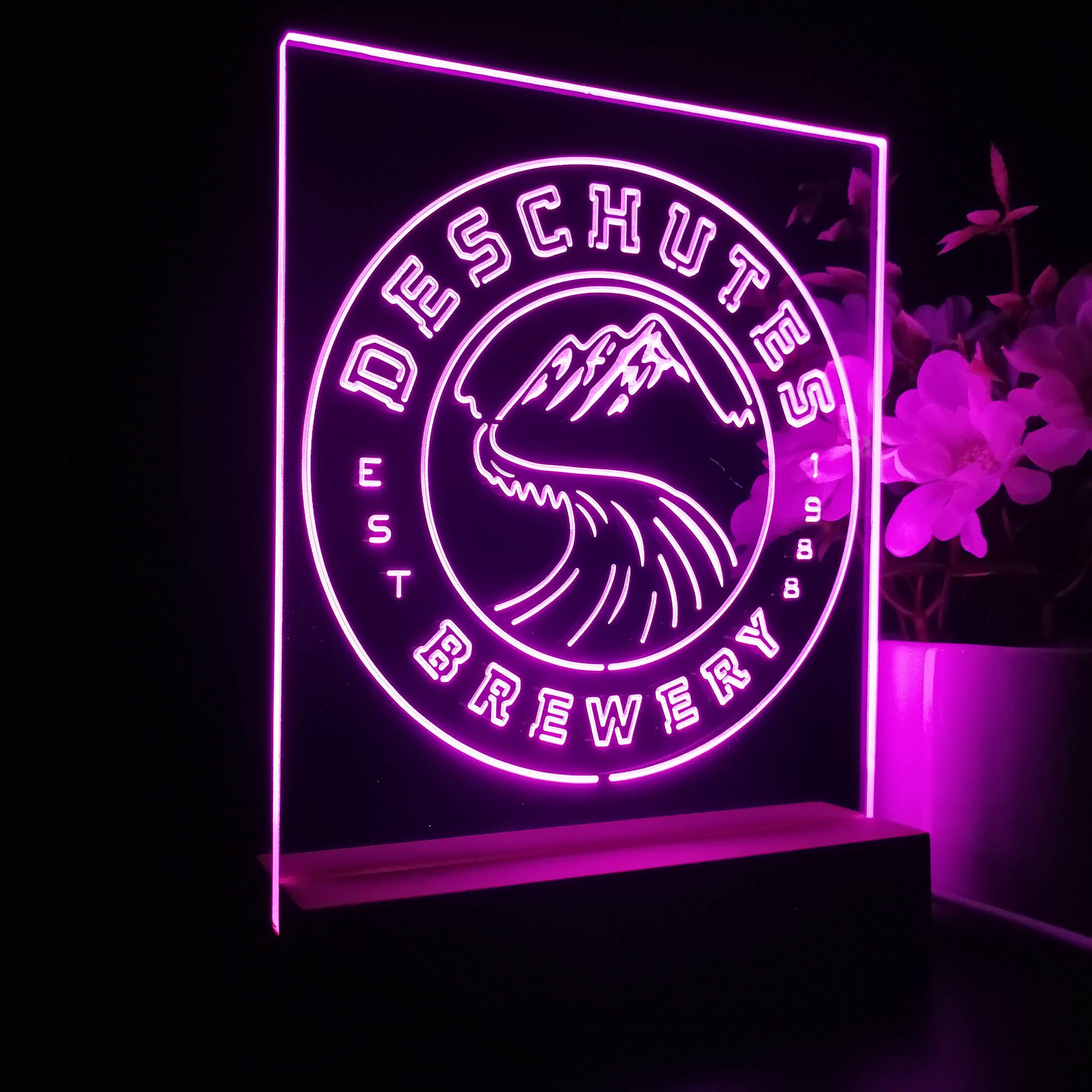 Deschutes Brewery Co. 3D LED Illusion Night Light Table Lamp