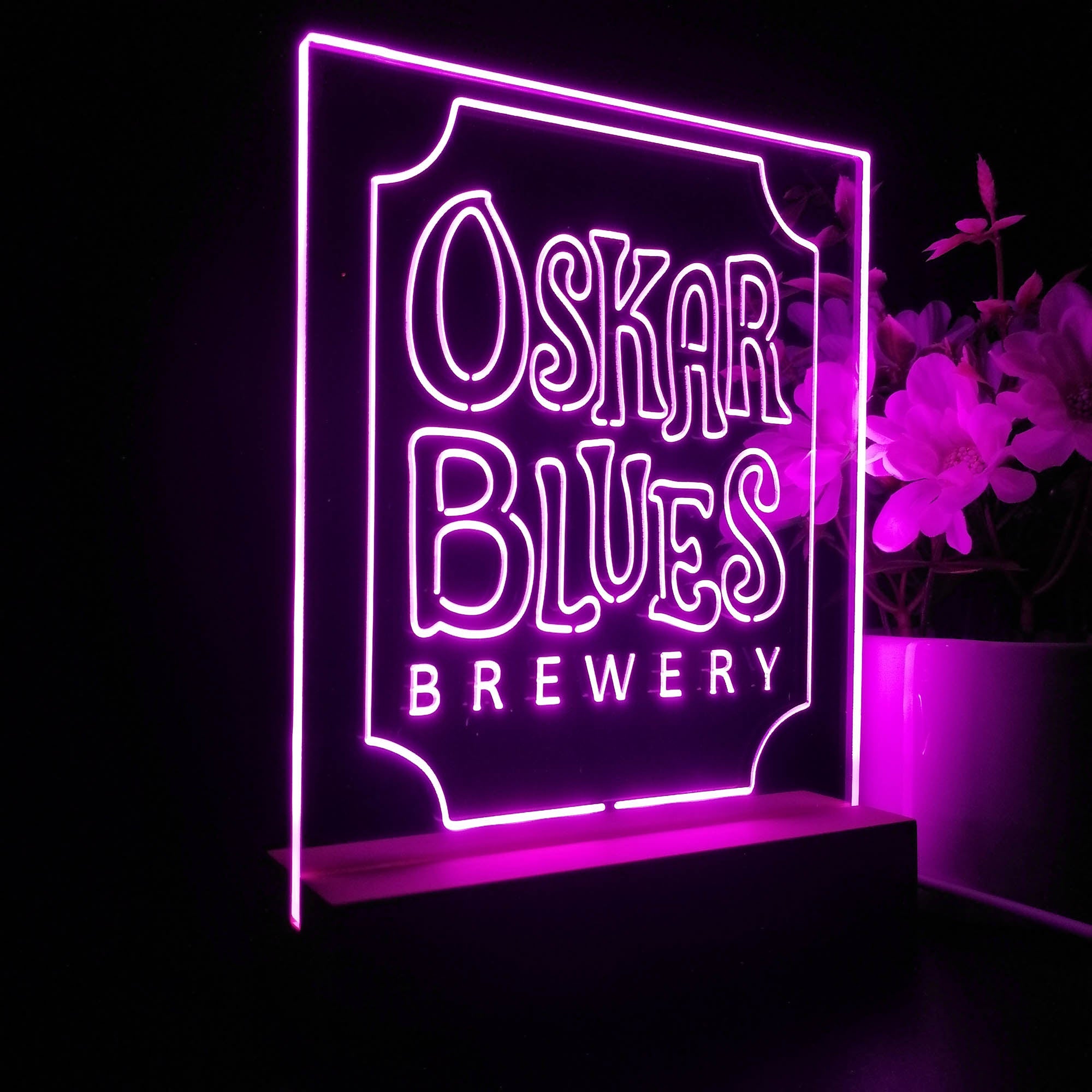 Oskar Blues Brewery 3D LED Optical Illusion Night Light Table Lamp