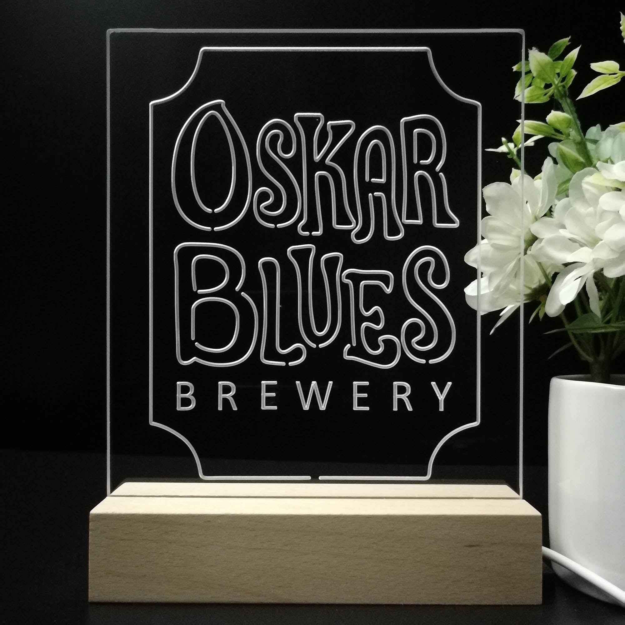 Oskar Blues Brewery 3D LED Illusion Night Light Table Lamp