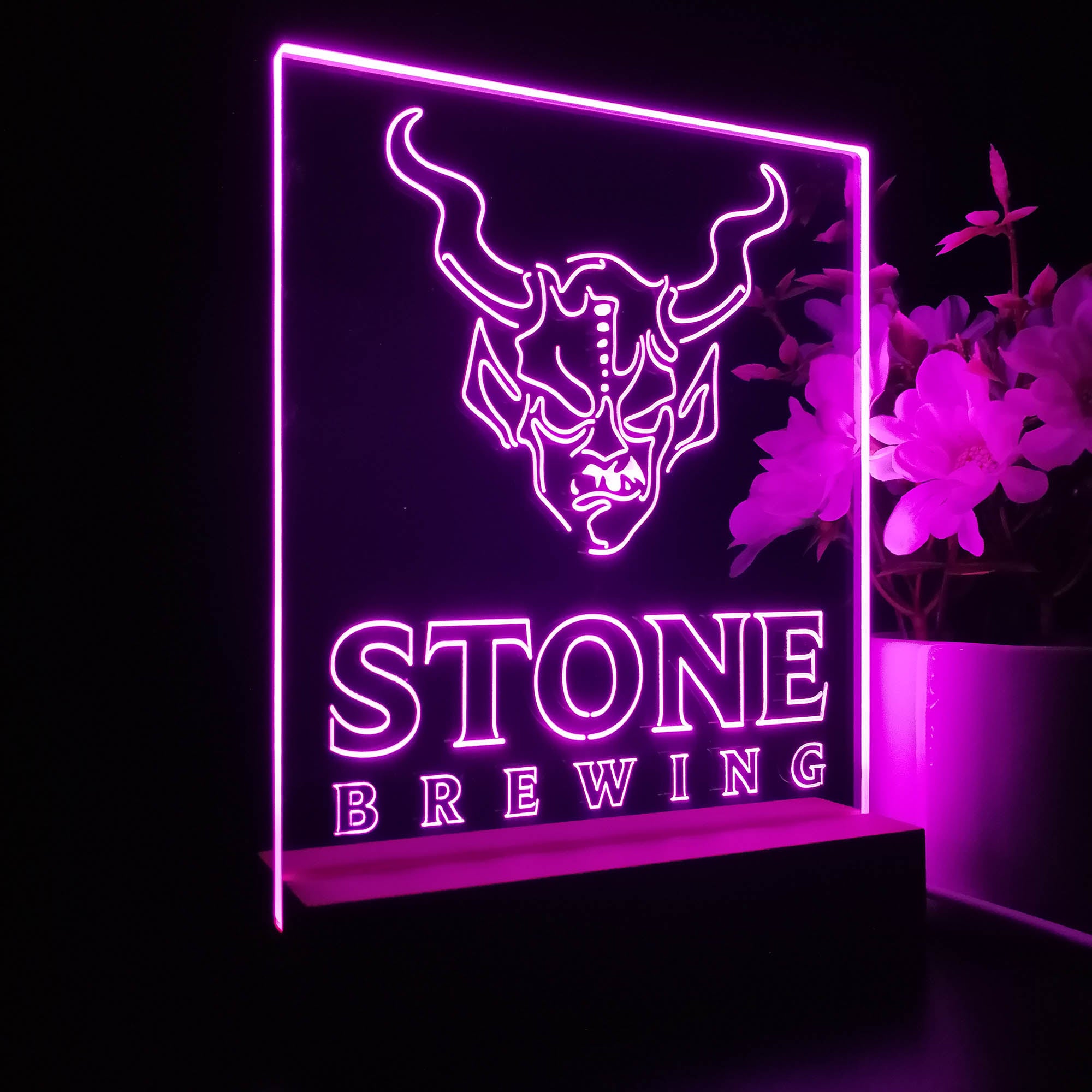 Stone Brewing Co. 3D LED Illusion Night Light Table Lamp