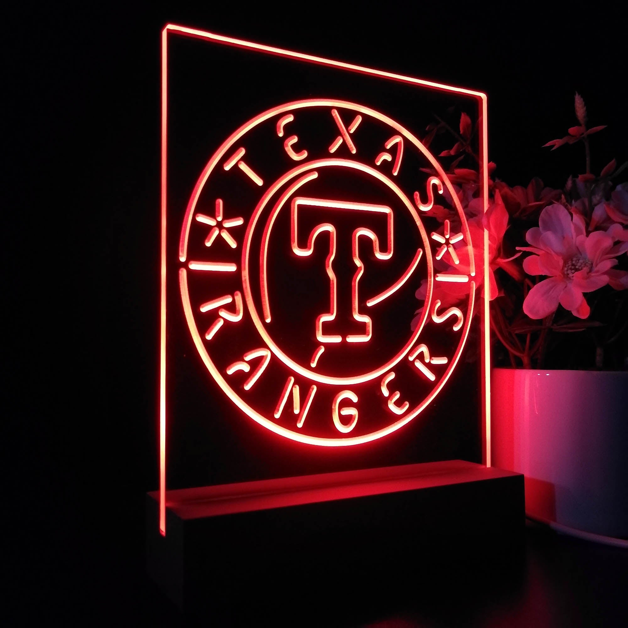 Texas Rangers 3D LED Illusion Sport Team Night Light