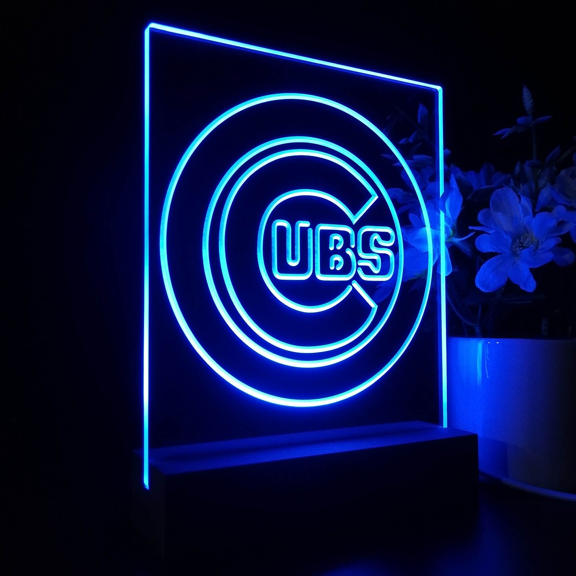 Chicago Cubs 3D LED Optical Illusion Sport Team Night Light | LED LAB CAVE