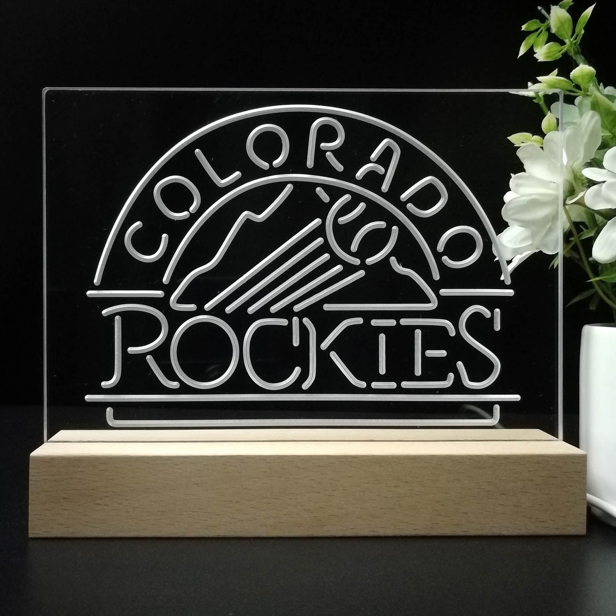 Colorado Rockies 3D LED Illusion Sport Team Night Light