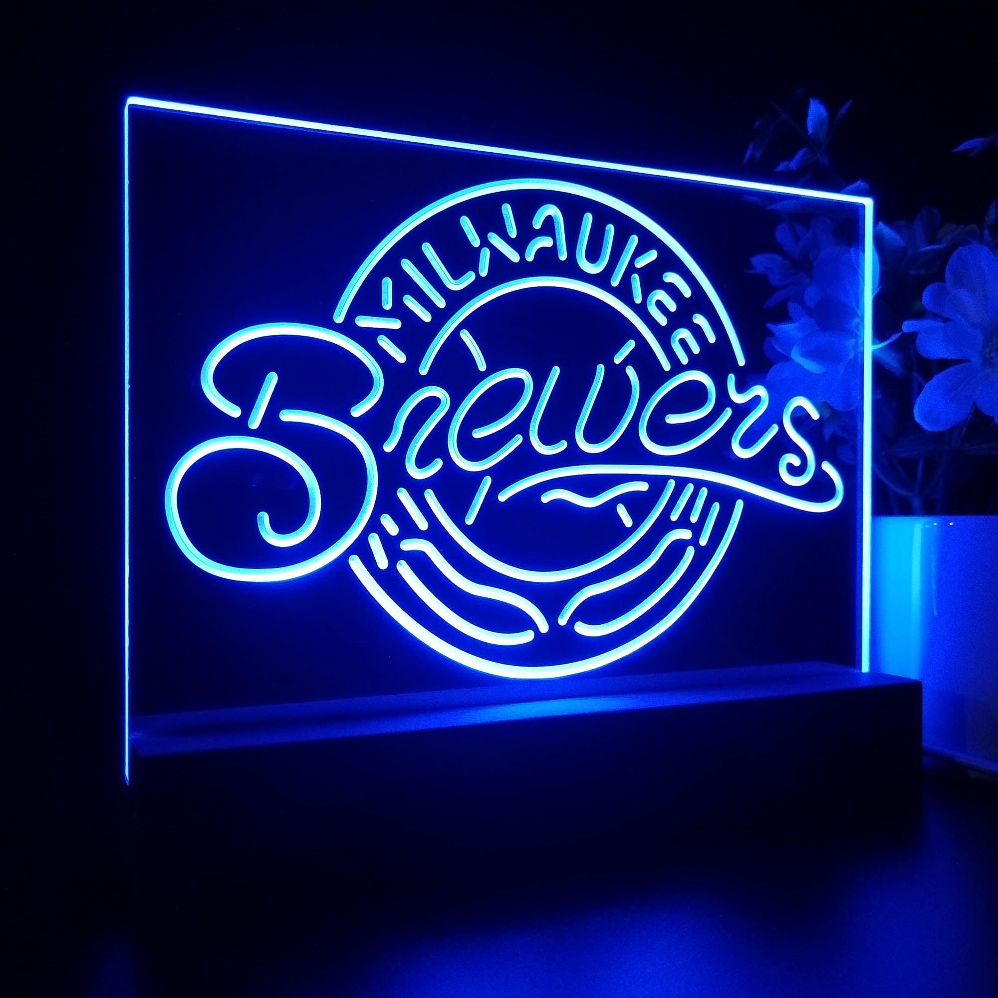 Milwaukee Brewers 3D LED Illusion Sport Team Night Light