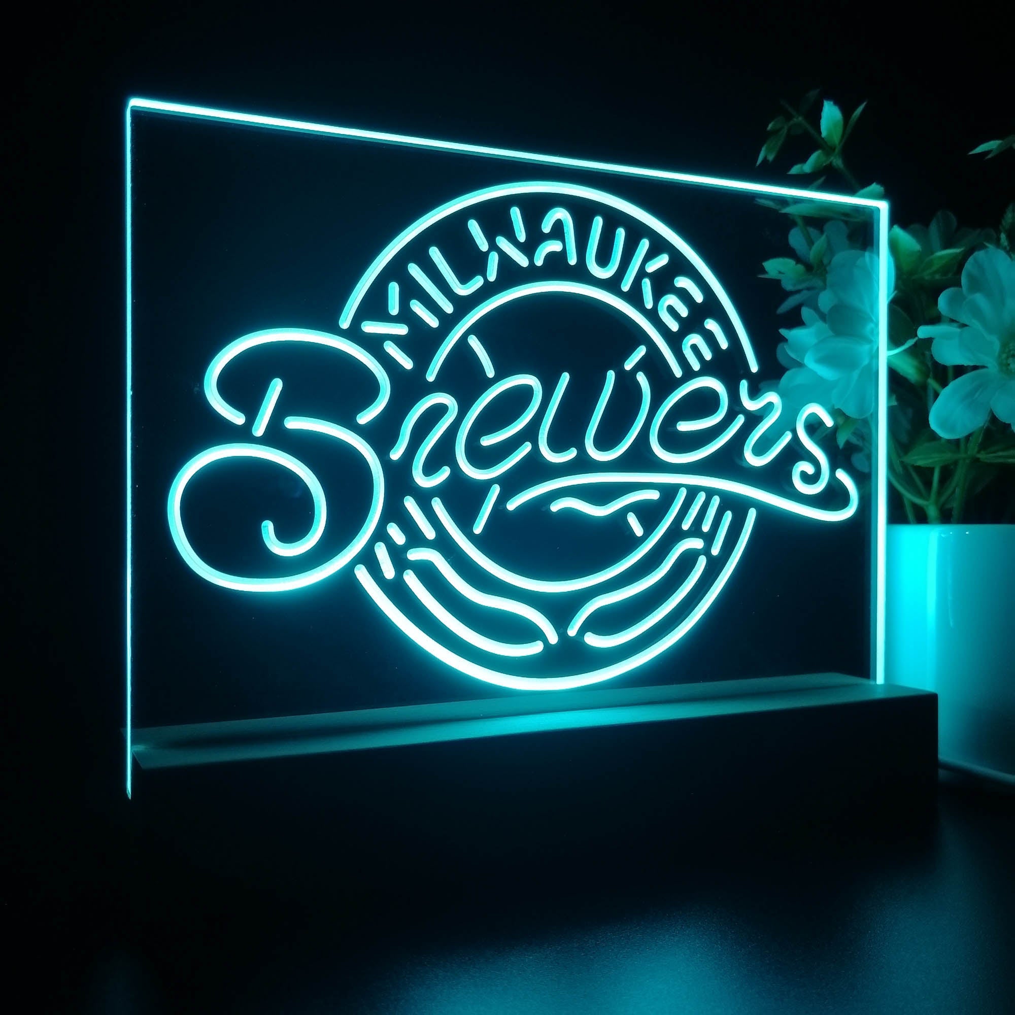 Milwaukee Brewers 3D LED Illusion Sport Team Night Light