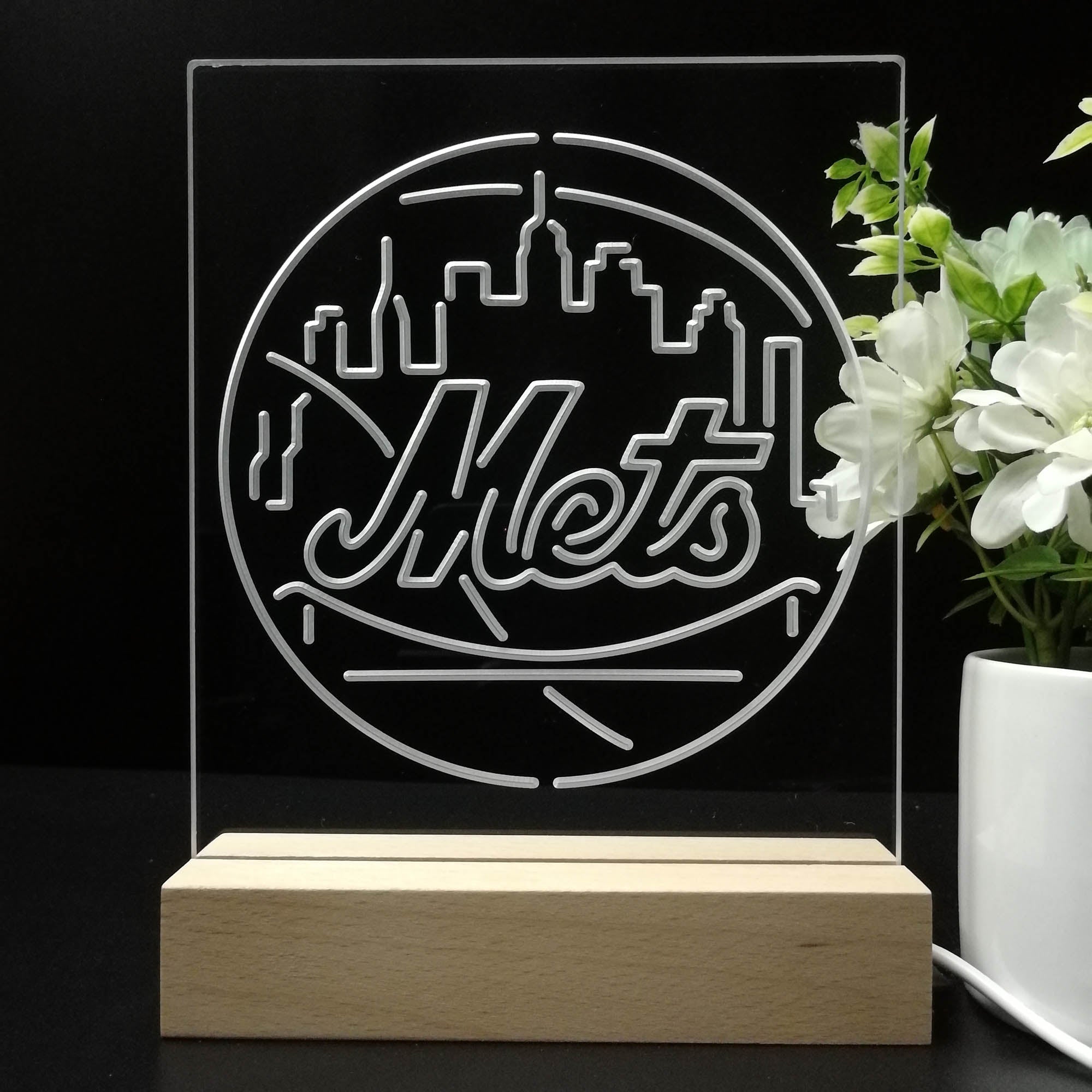 New York Mets 3D LED Illusion Sport Team Night Light