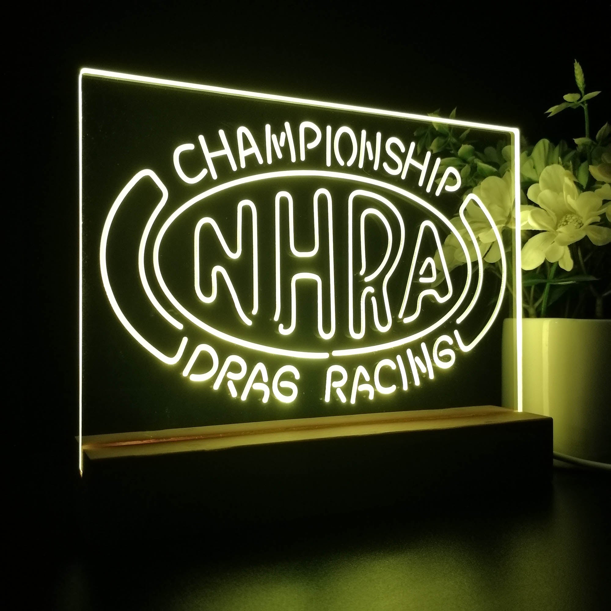 NHRA Drag Racing 3D LED Optical Illusion Sport Team Night Light