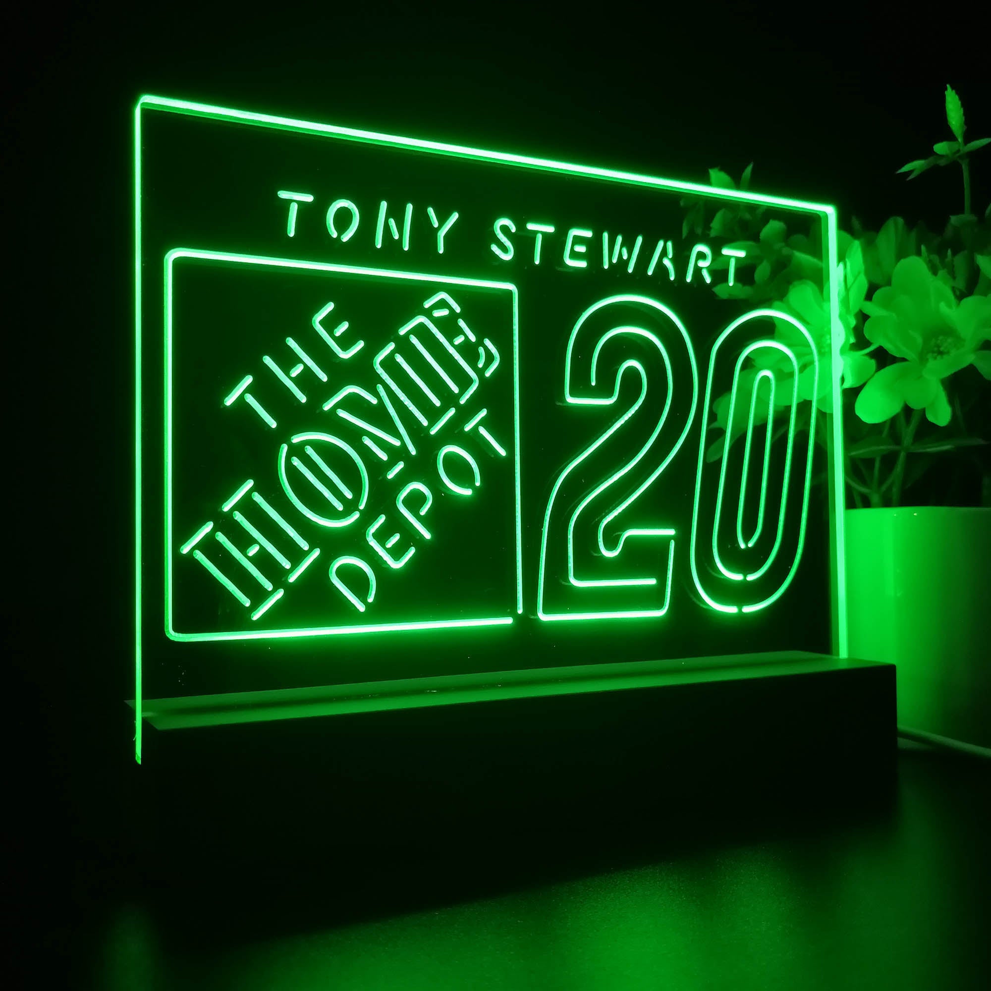 Tony Stewart #20 Racing 3D LED Illusion Sport Team Night Light